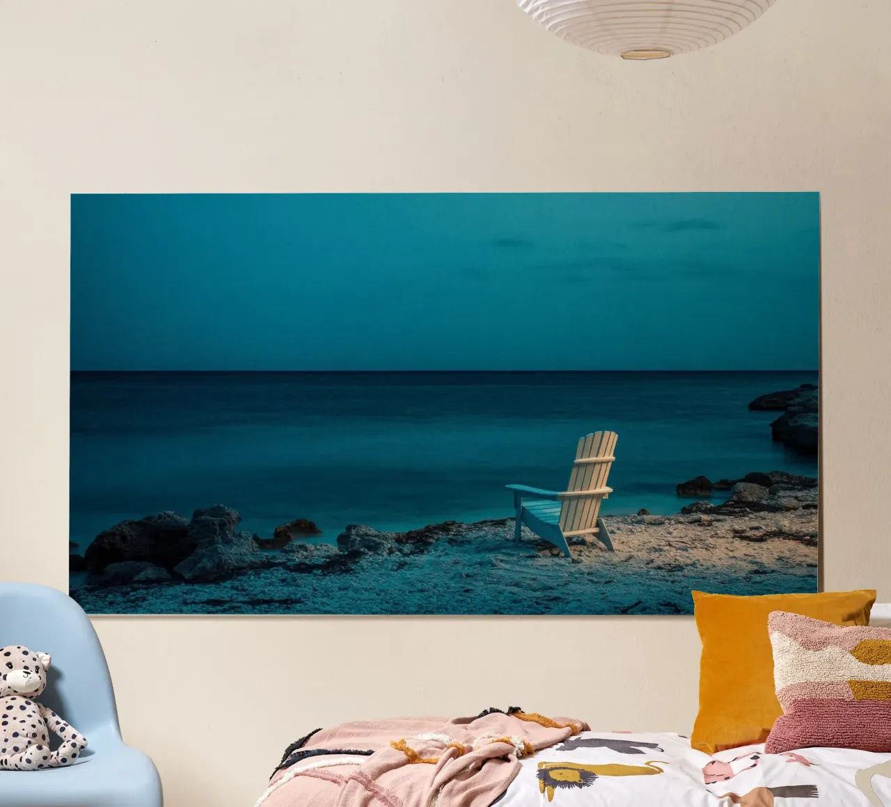 Di fronte all'infinito delle Bahamas poster con telaio in legno da By Night