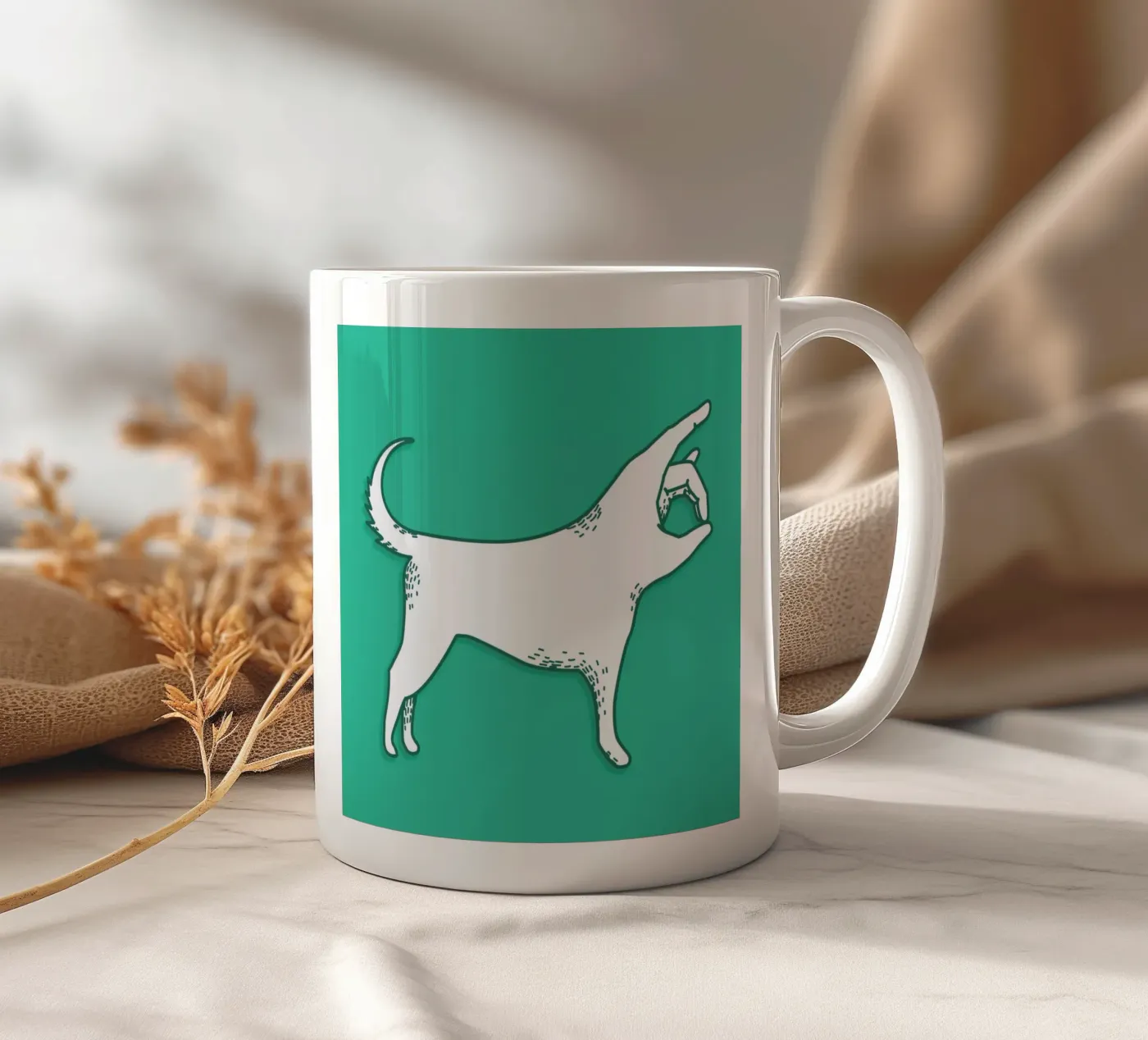 Cane ceramic mug by Anna Fietta