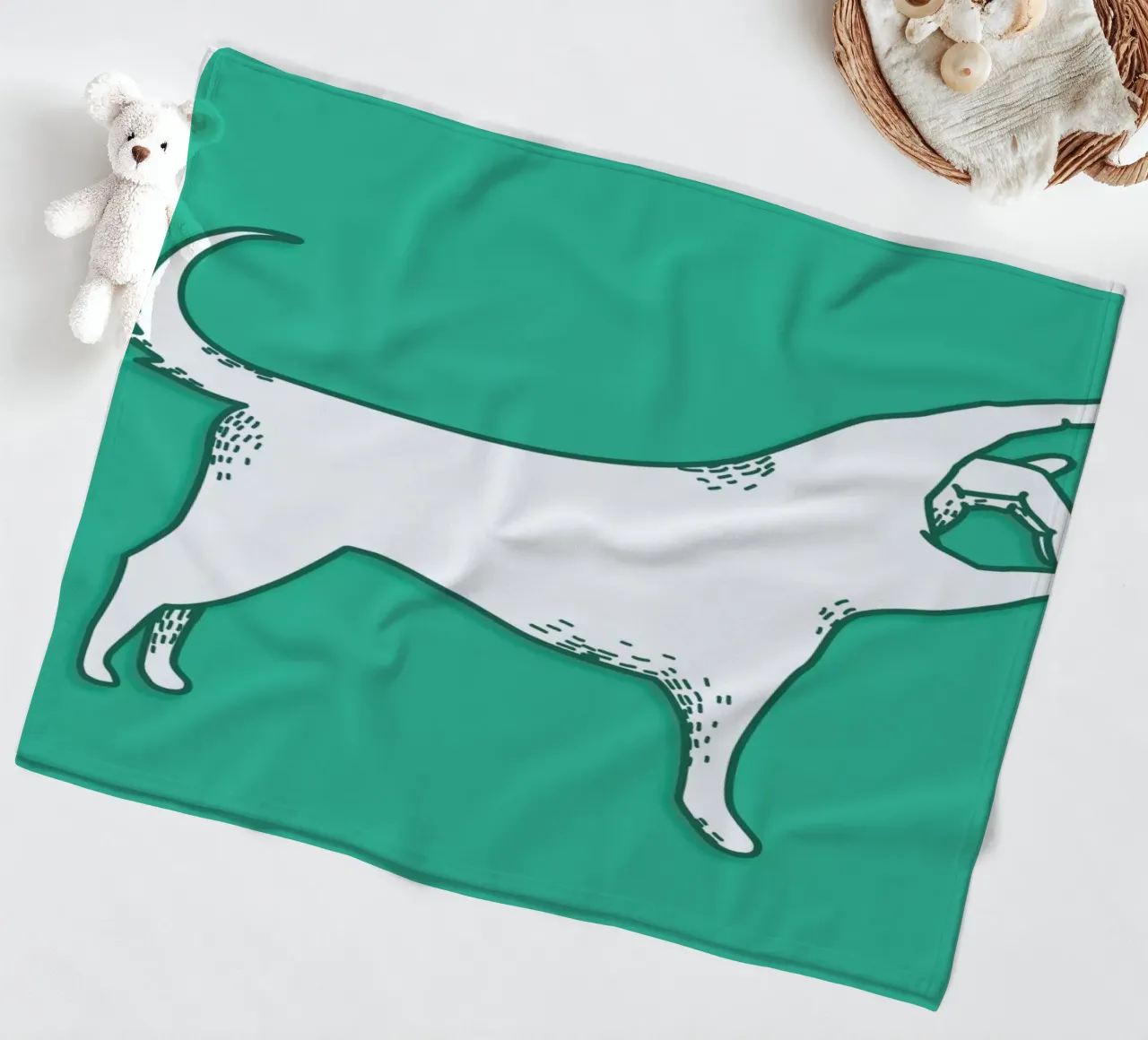 Cane fleece blanket by Anna Fietta