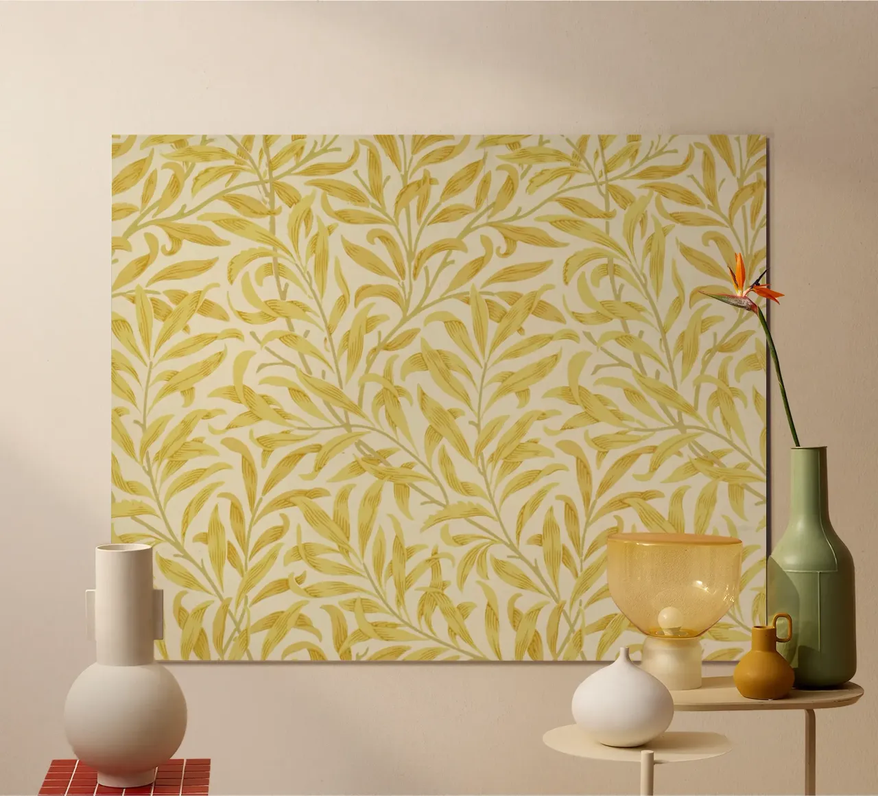 William Morris - Branches de saule, jaune hahnemühle de William Store