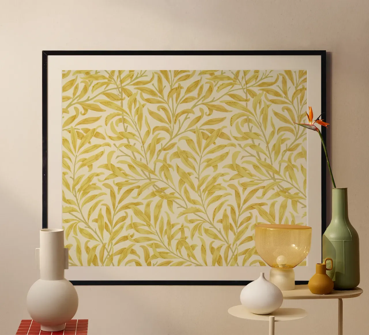 William Morris - Branches de saule, jaune hahnemühle de William Store