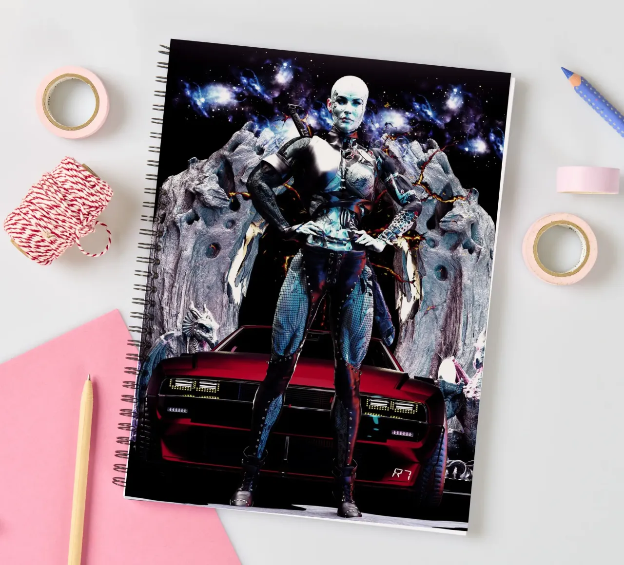 Demi-Mort - Cyber-guerrier carnet à spirale de the-witcher