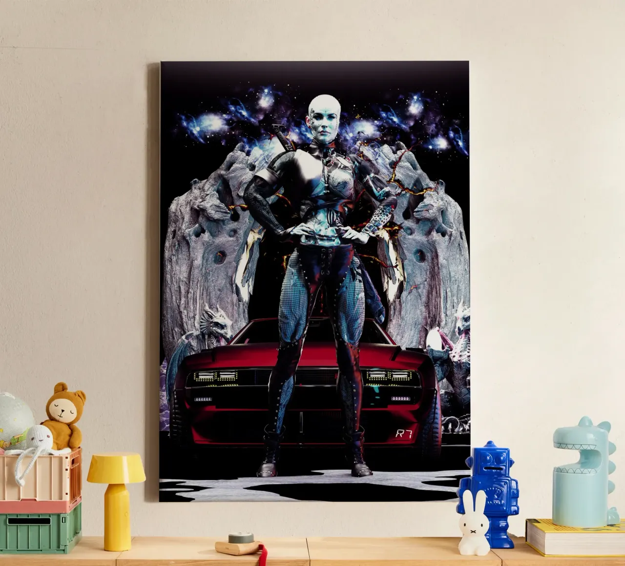 Demi-Mort - Guerriero cibernetico tela da the-witcher