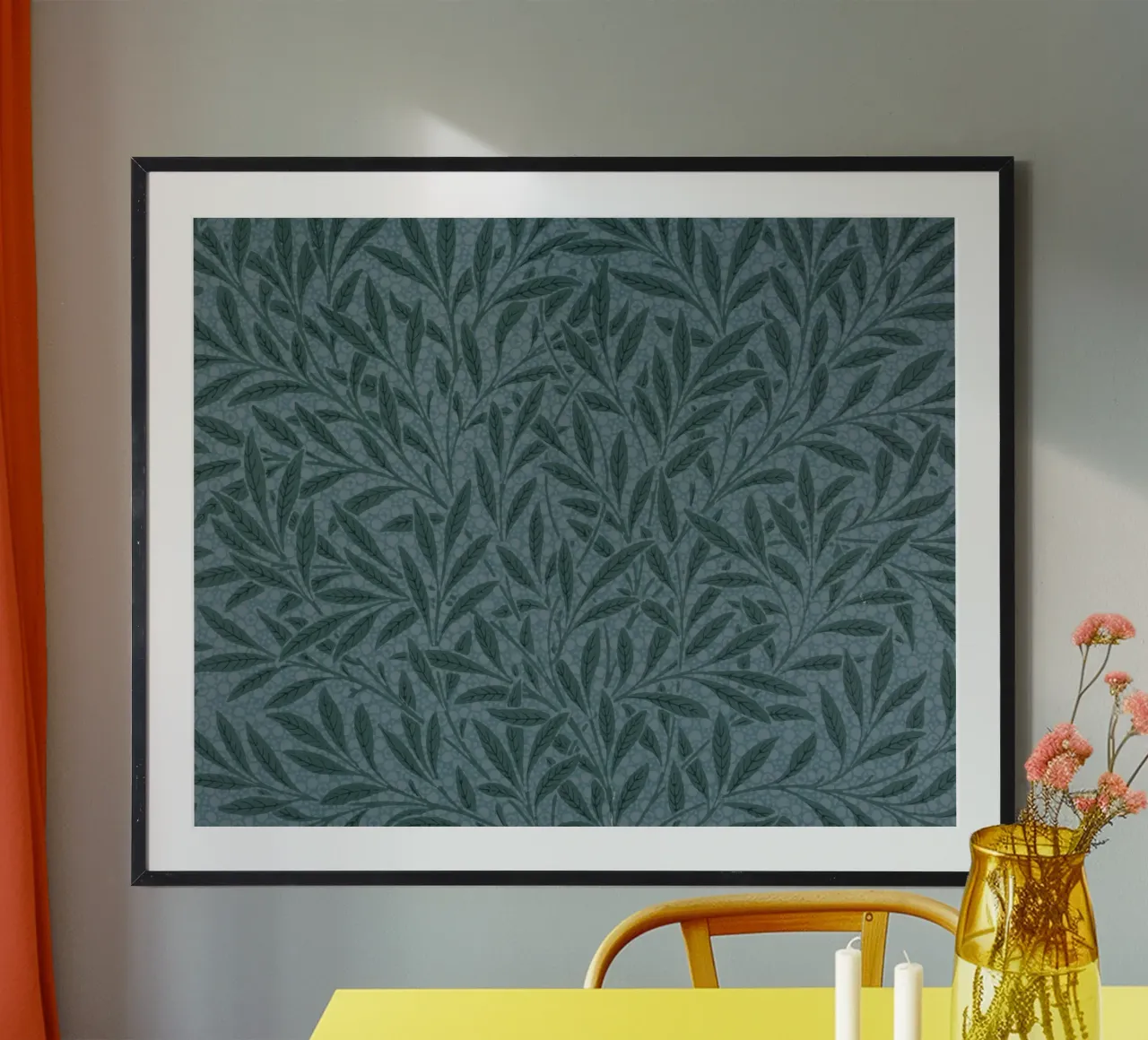 Morris - Rami di salice , blu poster da William Store
