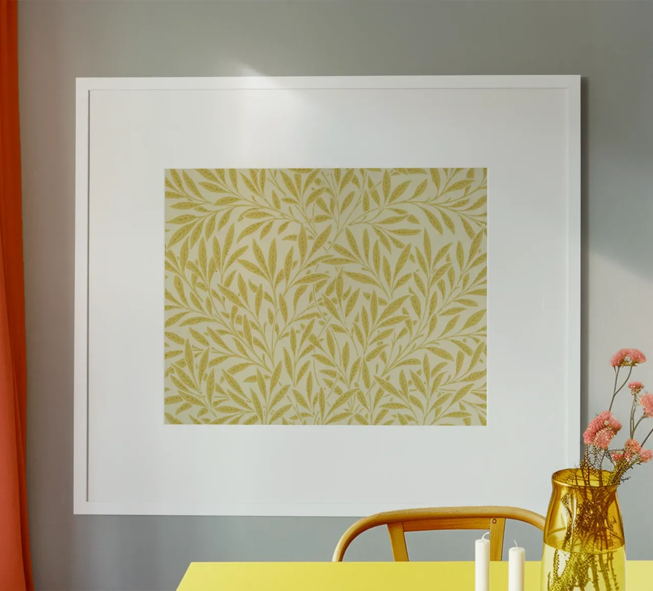 Morris - Branches de saule, jaune hahnemühle de William Store