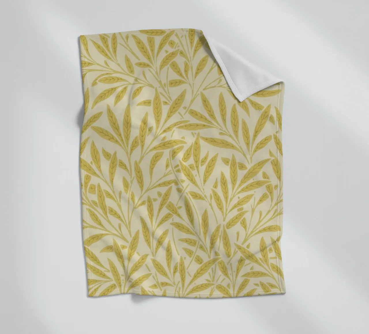 Morris - Branches de saule, jaune plaid polaire de William Store