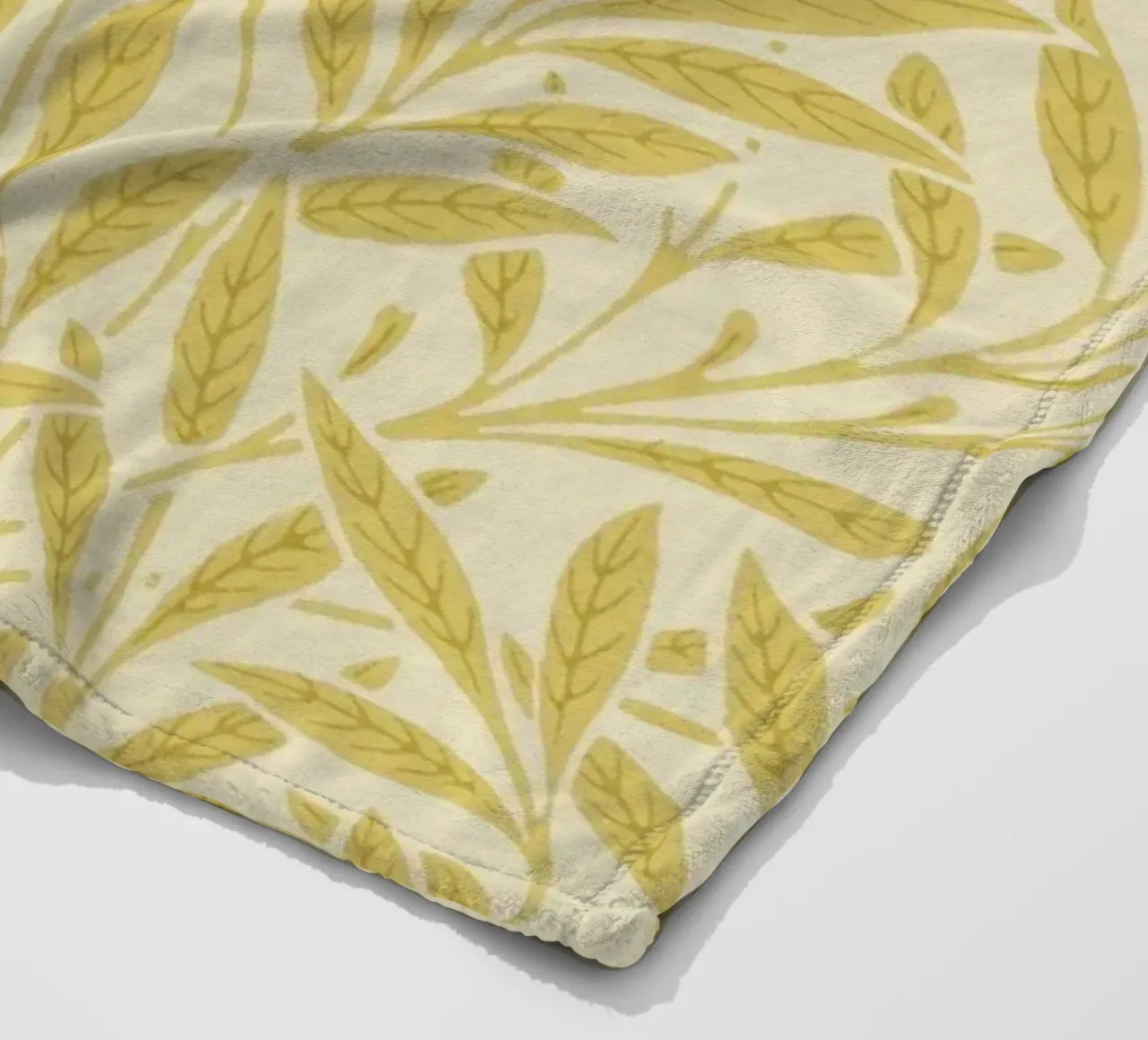 Morris - Branches de saule, jaune plaid polaire de William Store