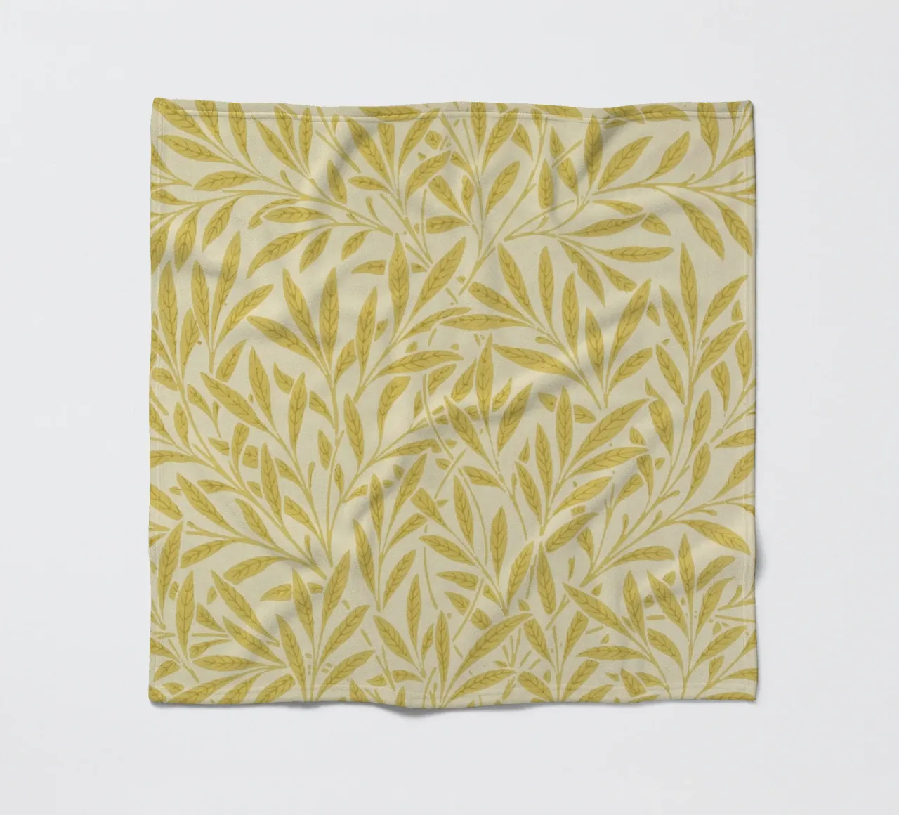 Morris - Branches de saule, jaune plaid polaire de William Store
