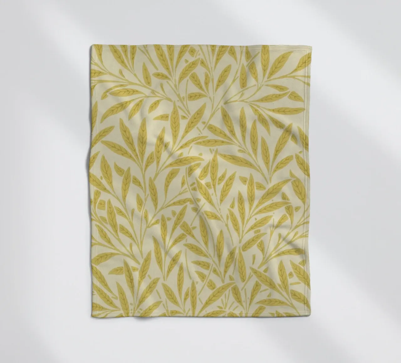 Morris - Branches de saule, jaune plaid polaire de William Store