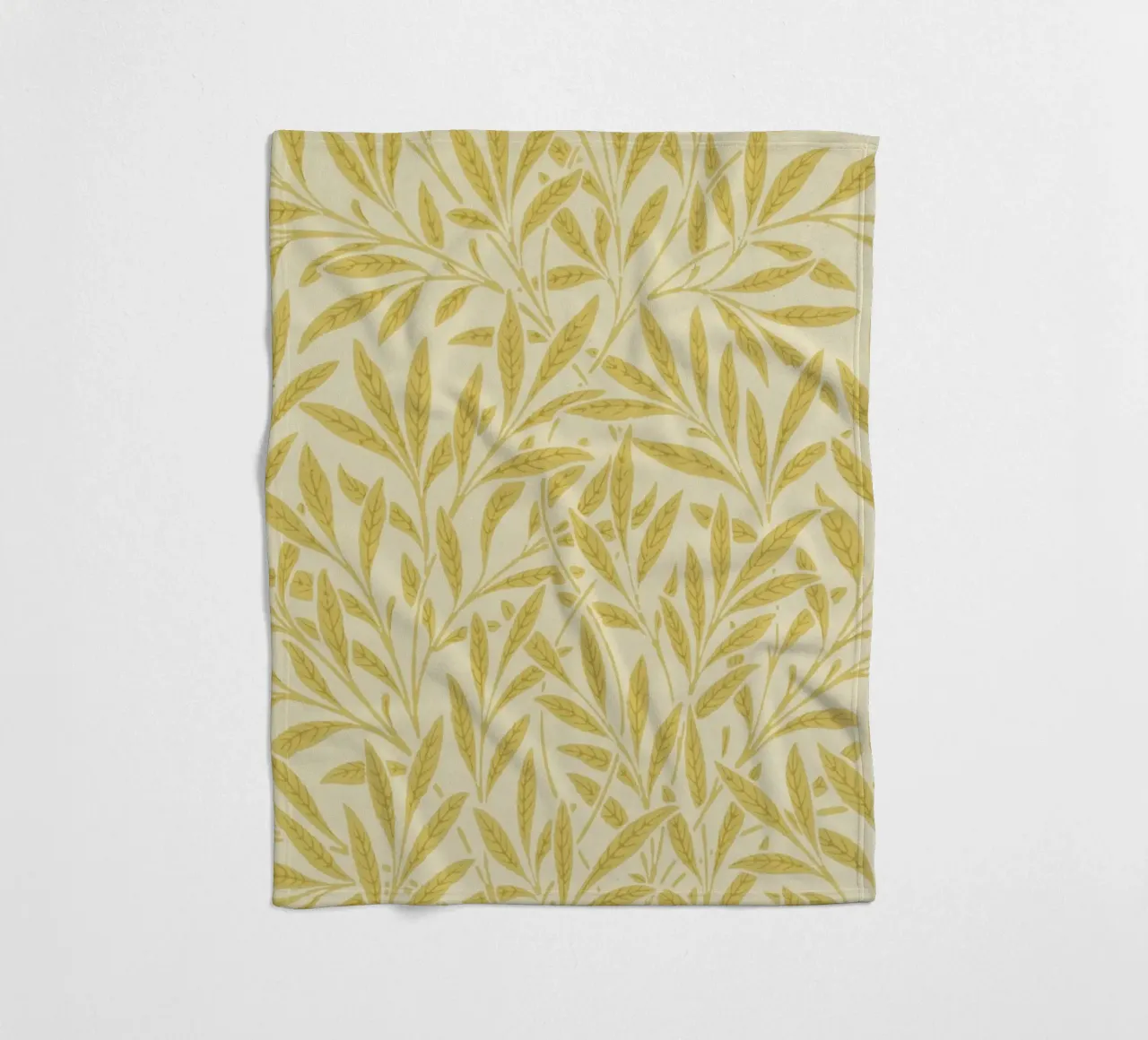 Morris - Branches de saule, jaune plaid polaire de William Store