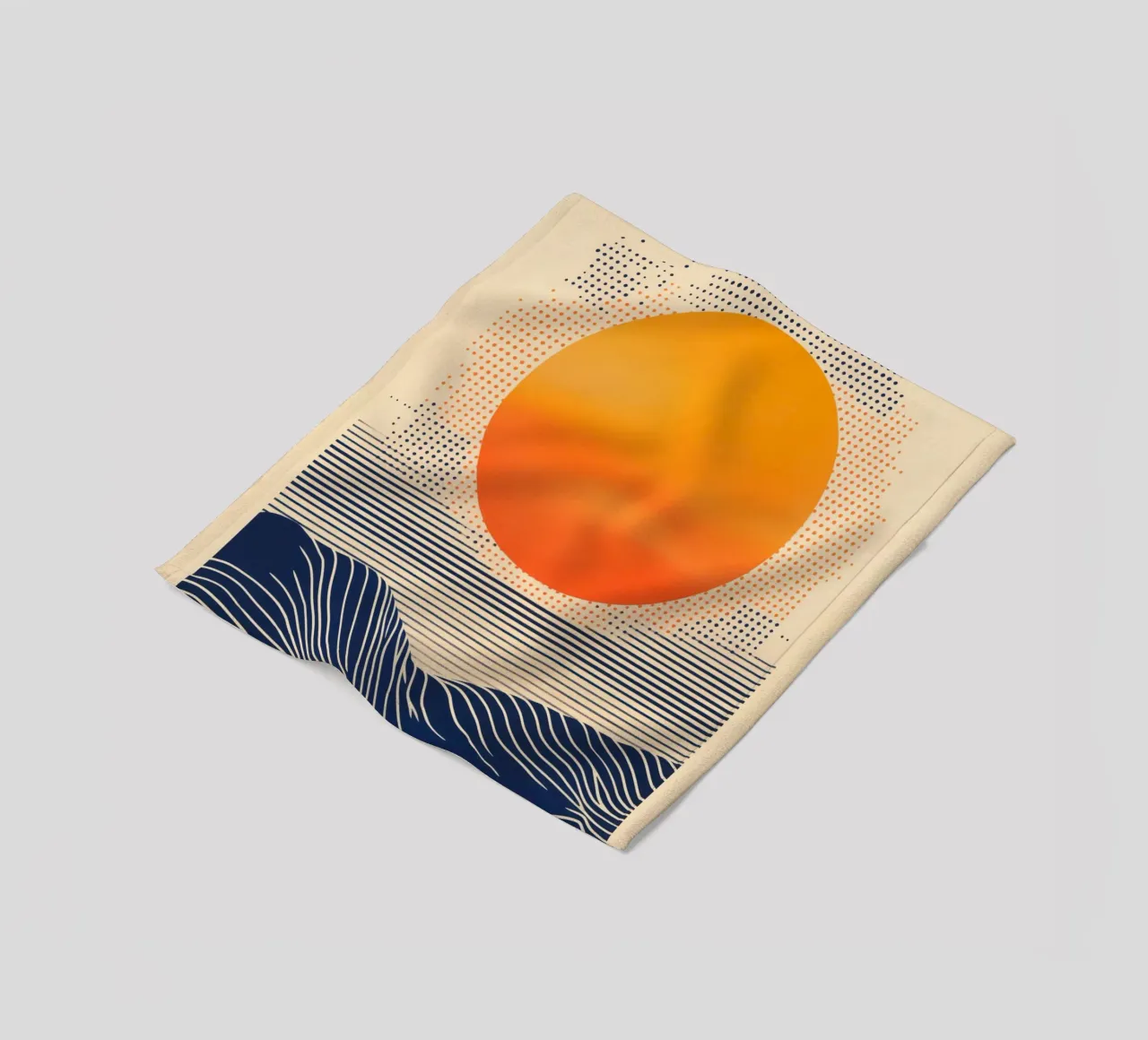 Digital Sunset By The Sea | Artprint coperta in pile da Autofocus