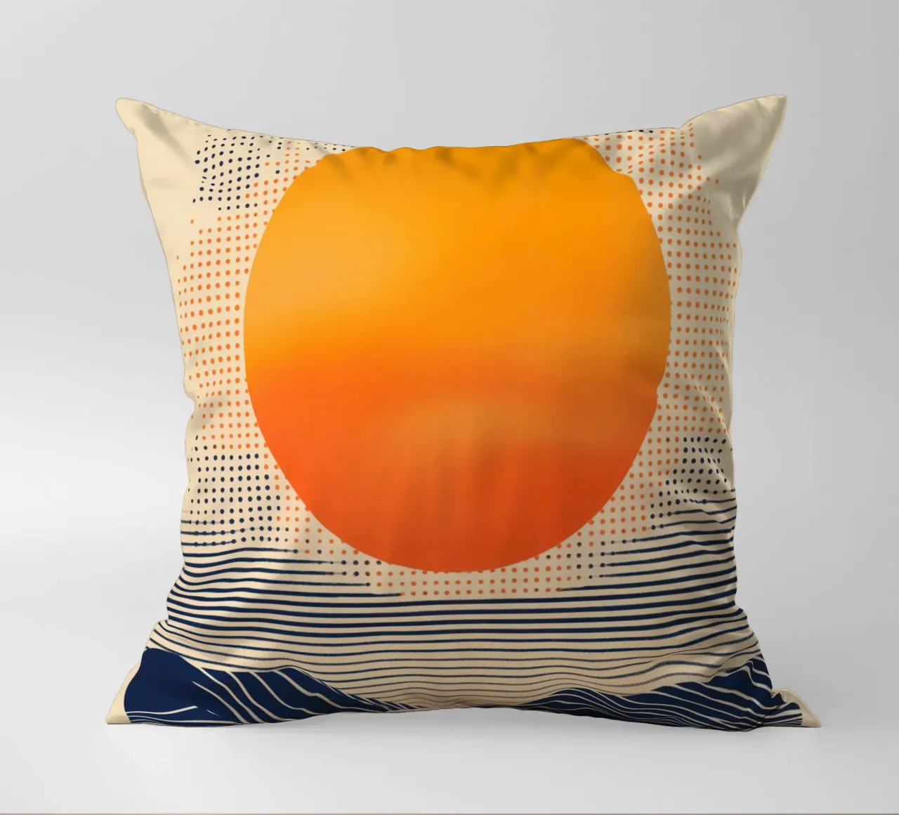 Digital Sunset By The Sea | Artprint cuscino da Autofocus