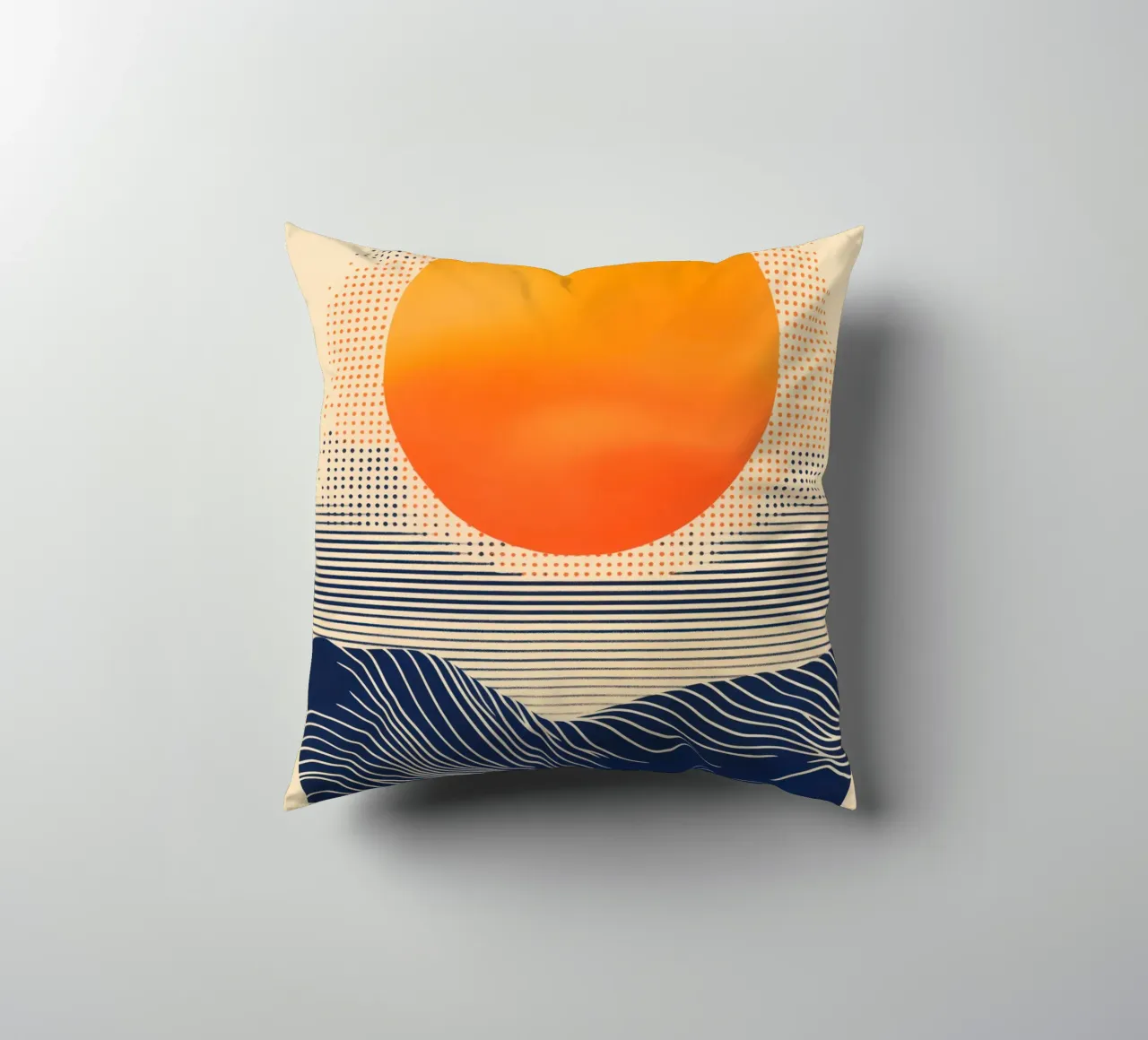 Digital Sunset By The Sea | Artprint cuscino da Autofocus