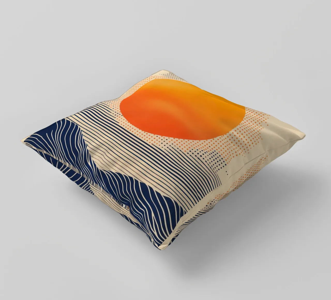 Digital Sunset By The Sea | Artprint cuscino da Autofocus