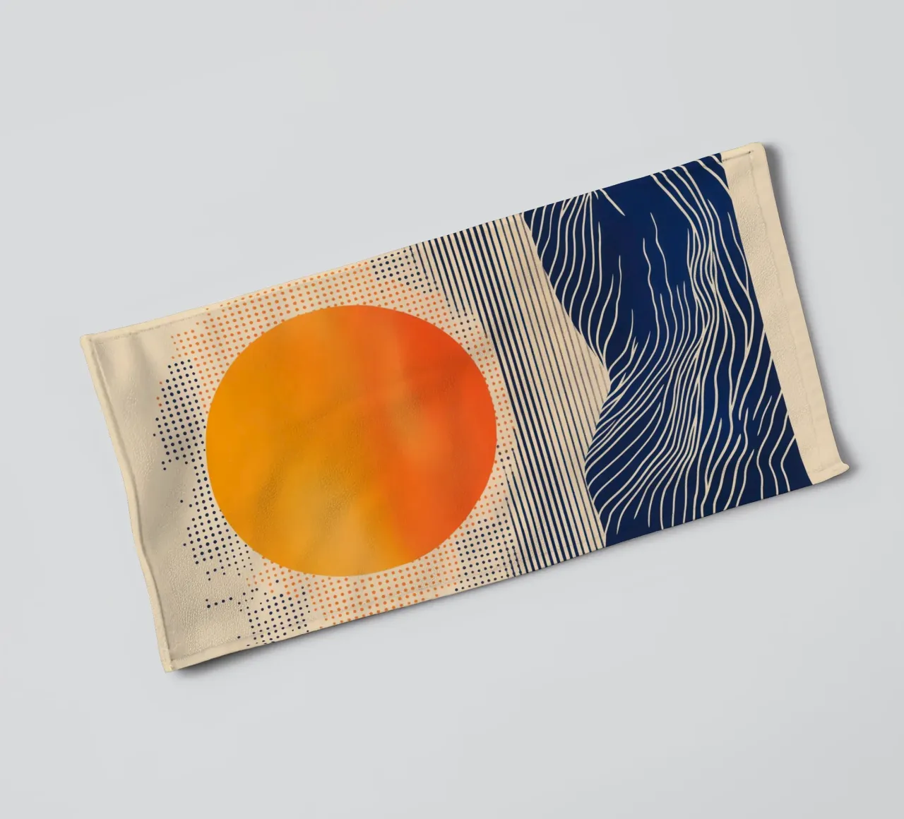 Digital Sunset By The Sea | Artprint asciugamano da bagno da Autofocus