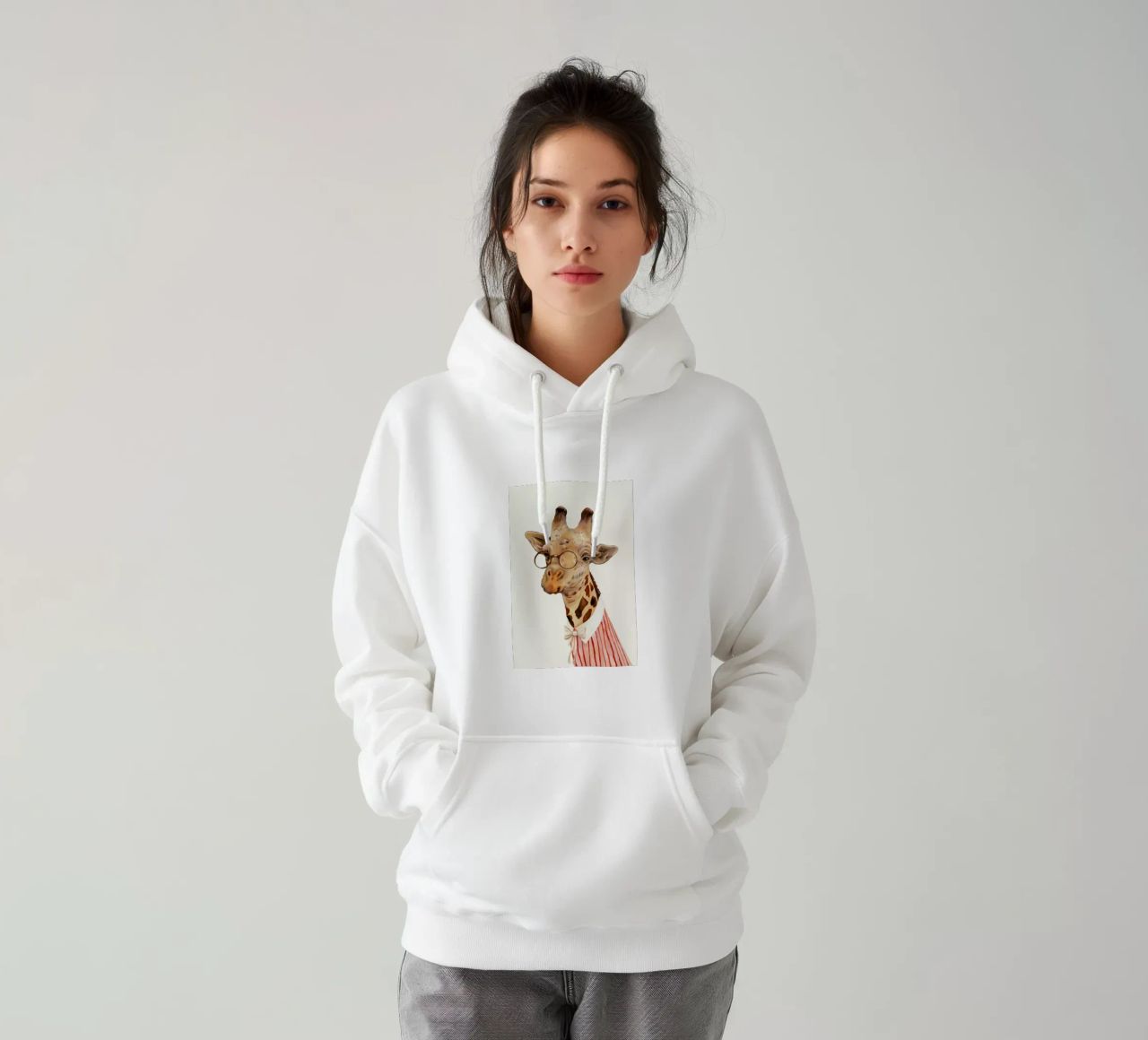 Ms Giraffe felpa con cappuccio da Animal Crew