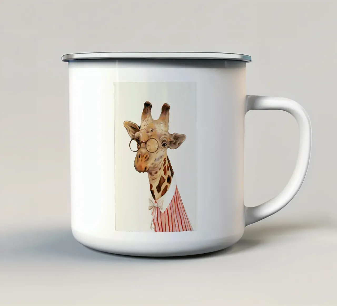 Ms Giraffe enamel mug by Animal Crew