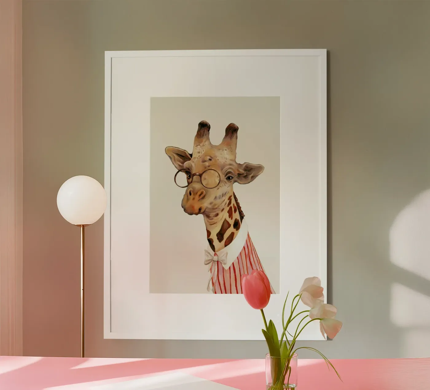 Ms Giraffe poster van Animal Crew