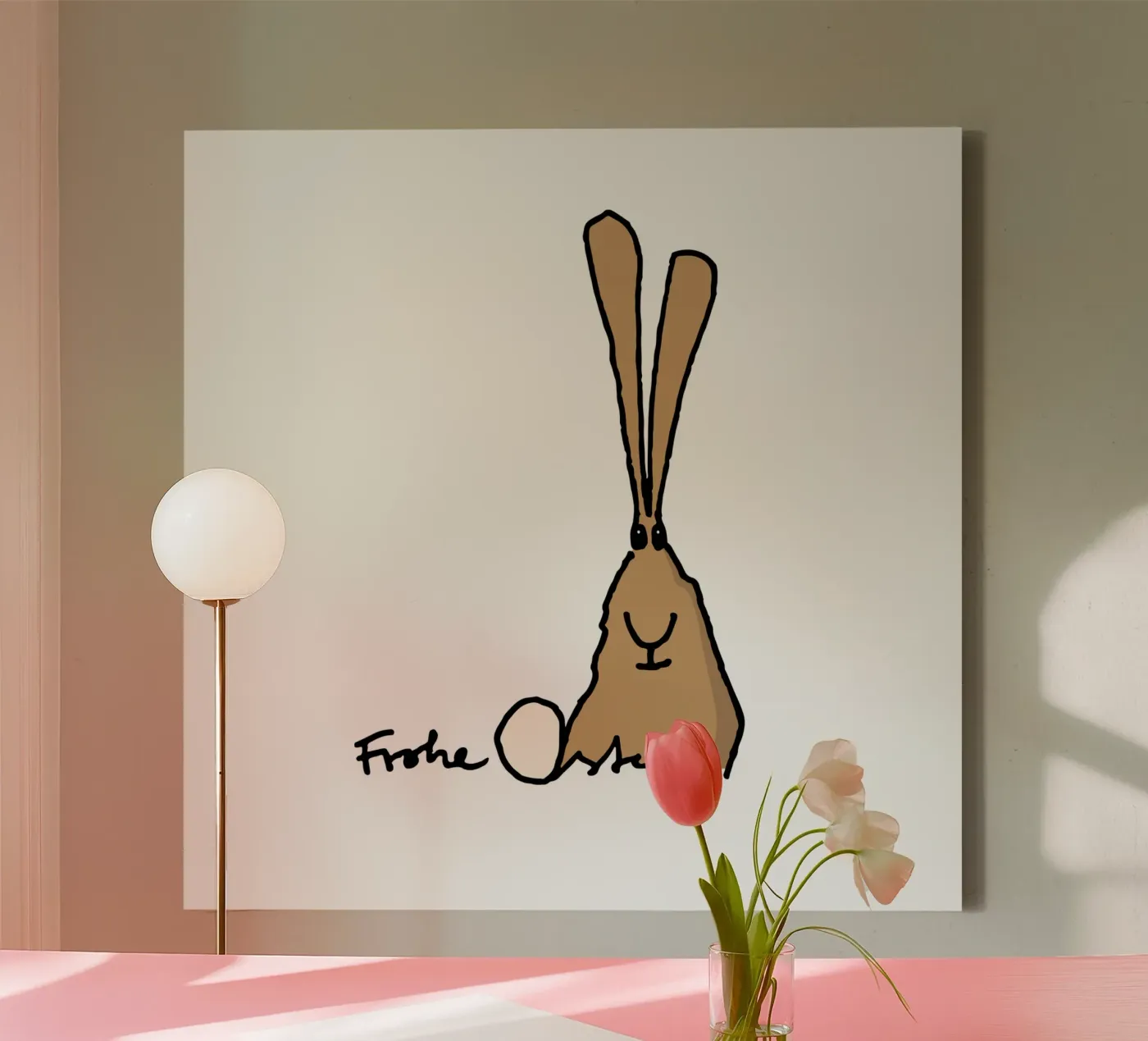 Happy Easter canvas van Face & Content