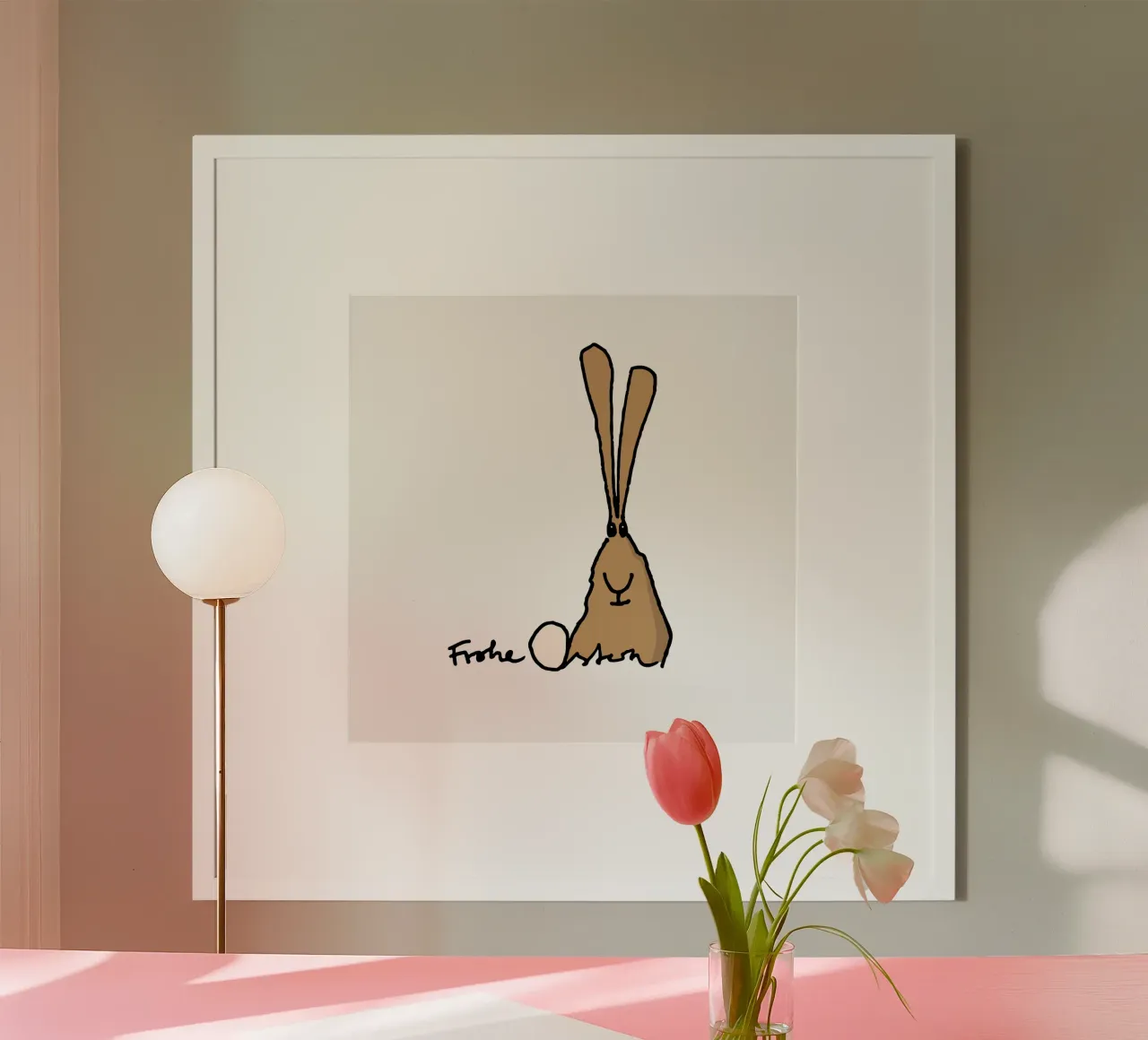 Buona Pasqua poster con telaio in alluminio da Face & Content