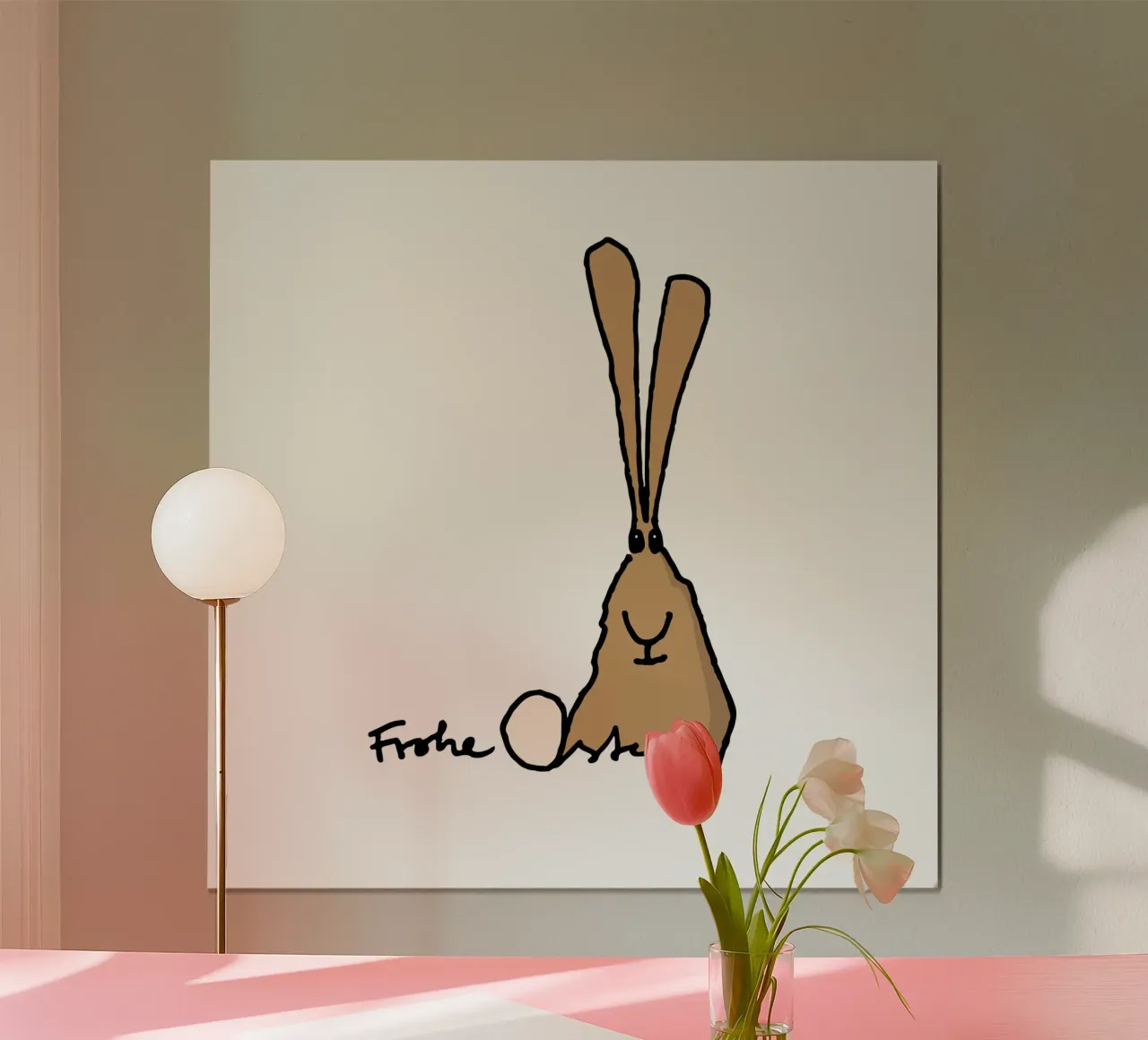 Buona Pasqua poster con telaio in alluminio da Face & Content