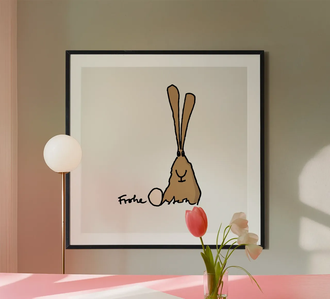 Buona Pasqua poster con telaio in alluminio da Face & Content