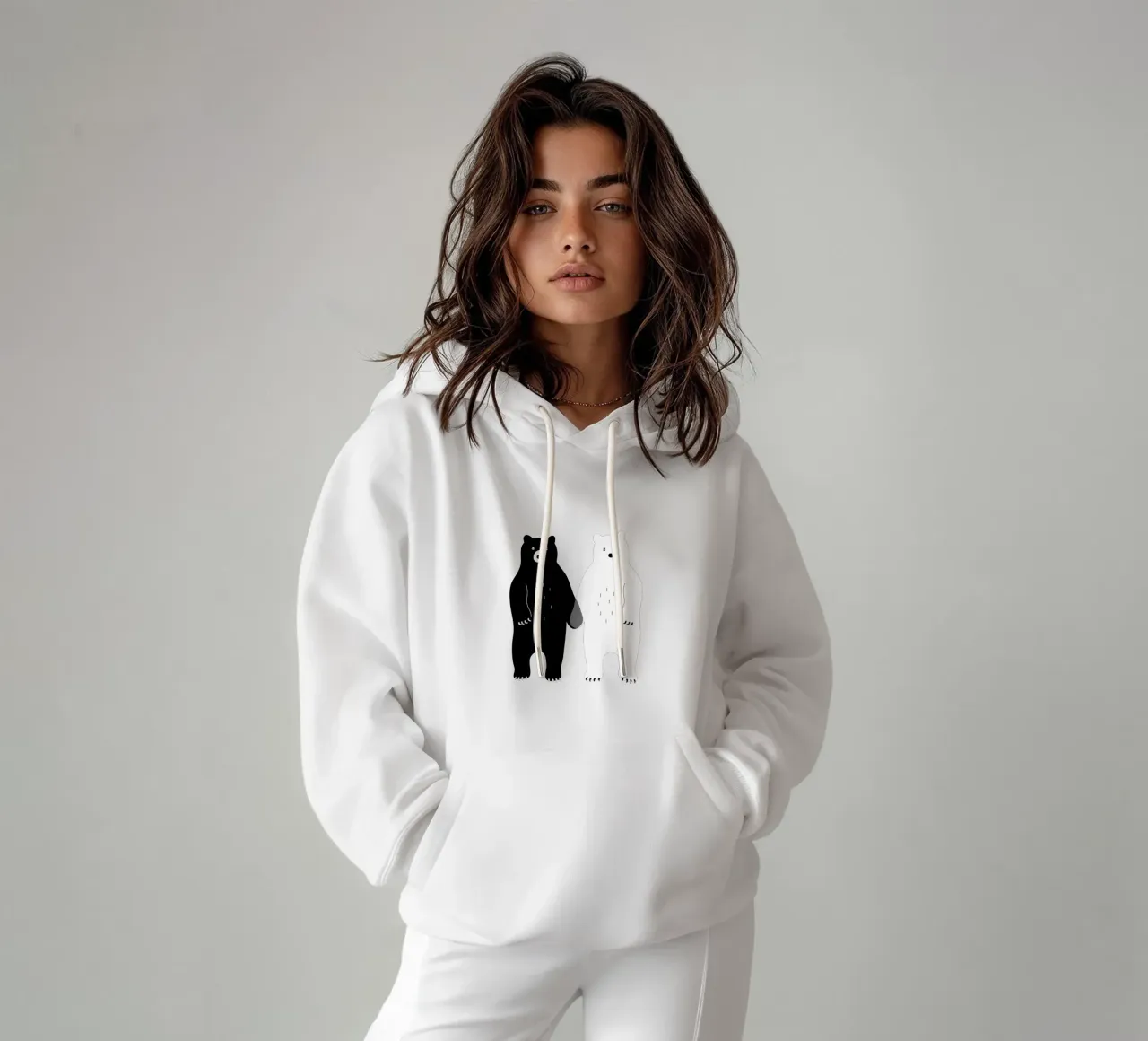 Due orsi felpa con cappuccio da Andy Westface