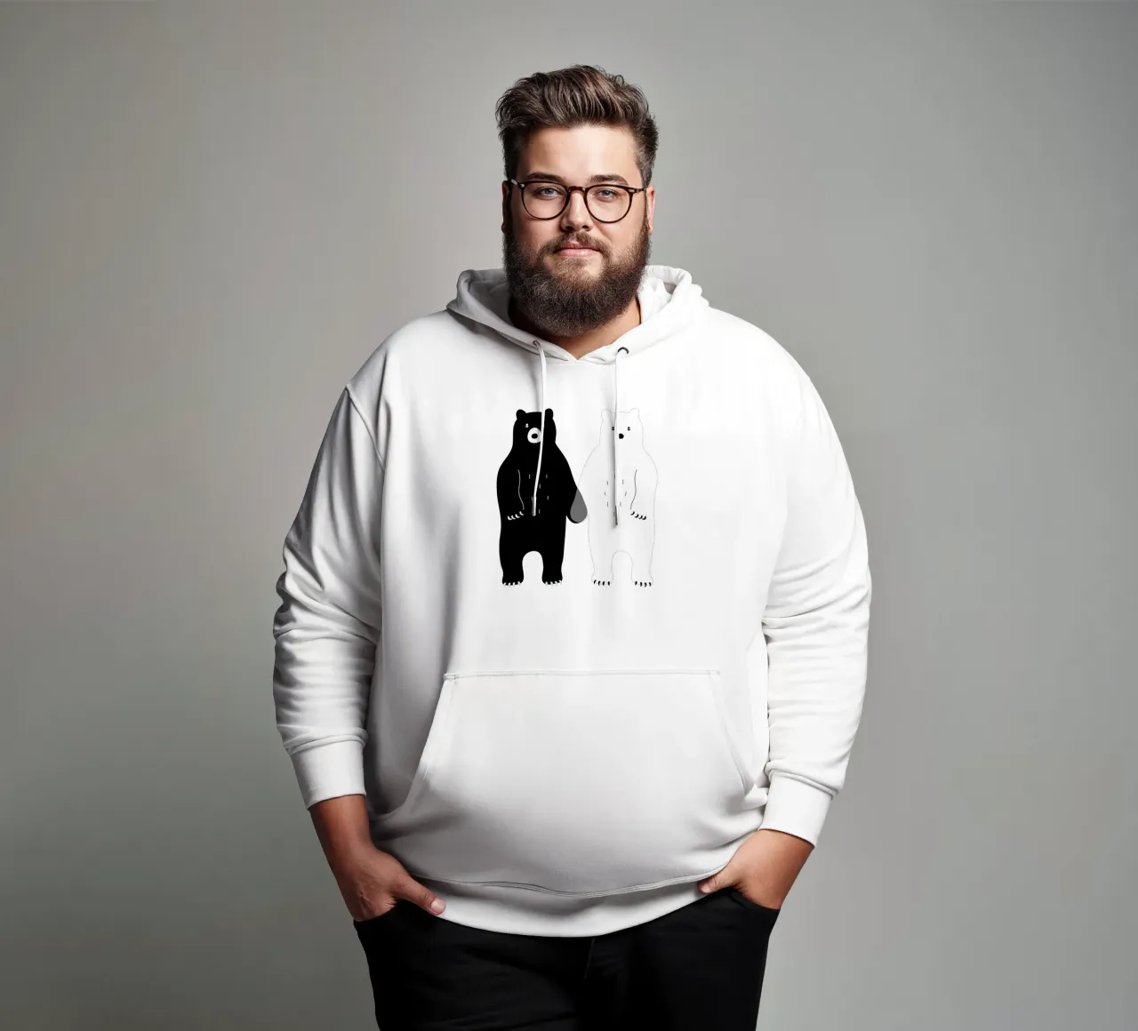 Two Bears hoodie by Andy Westface