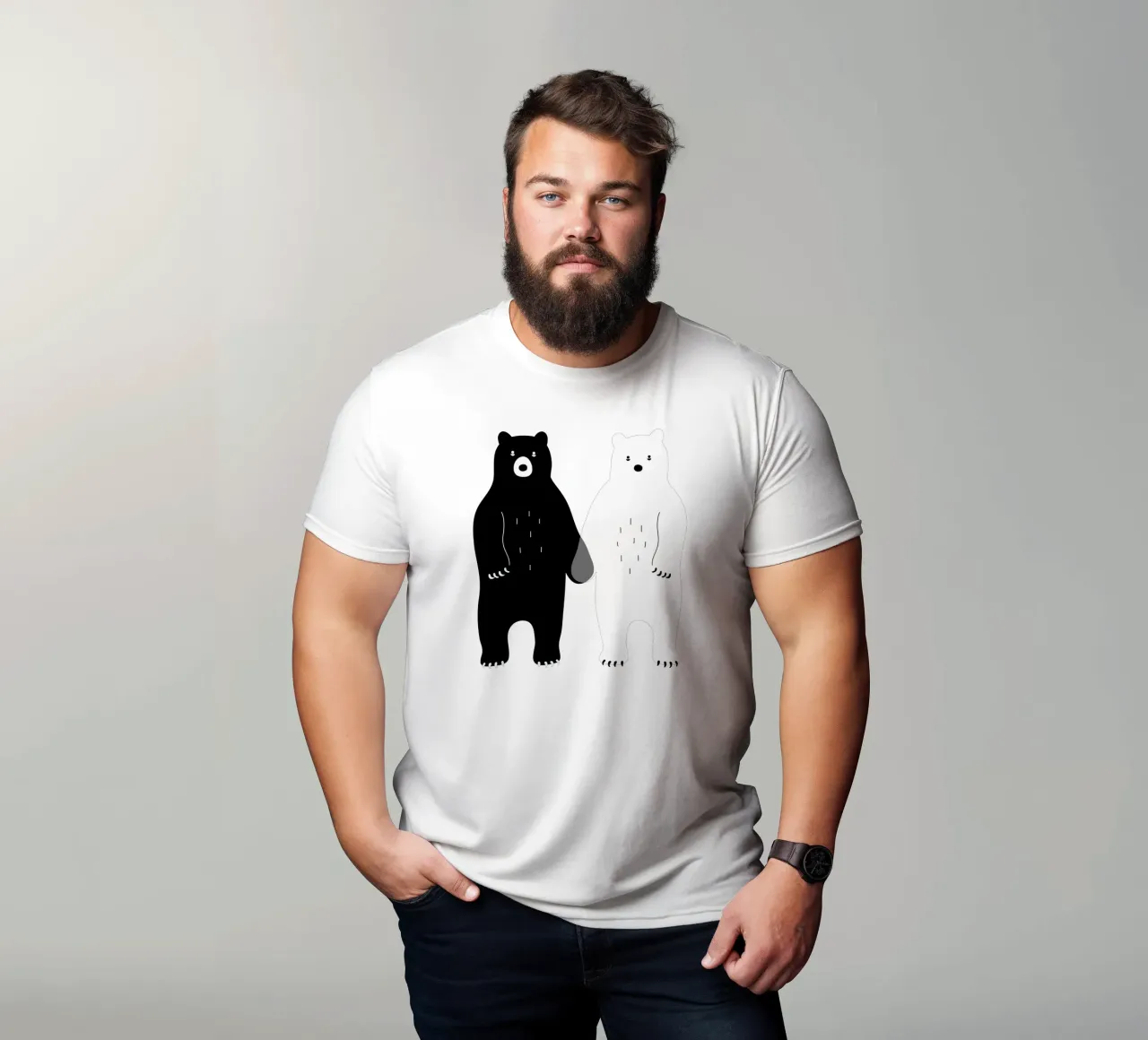Due orsi t-shirt da Andy Westface