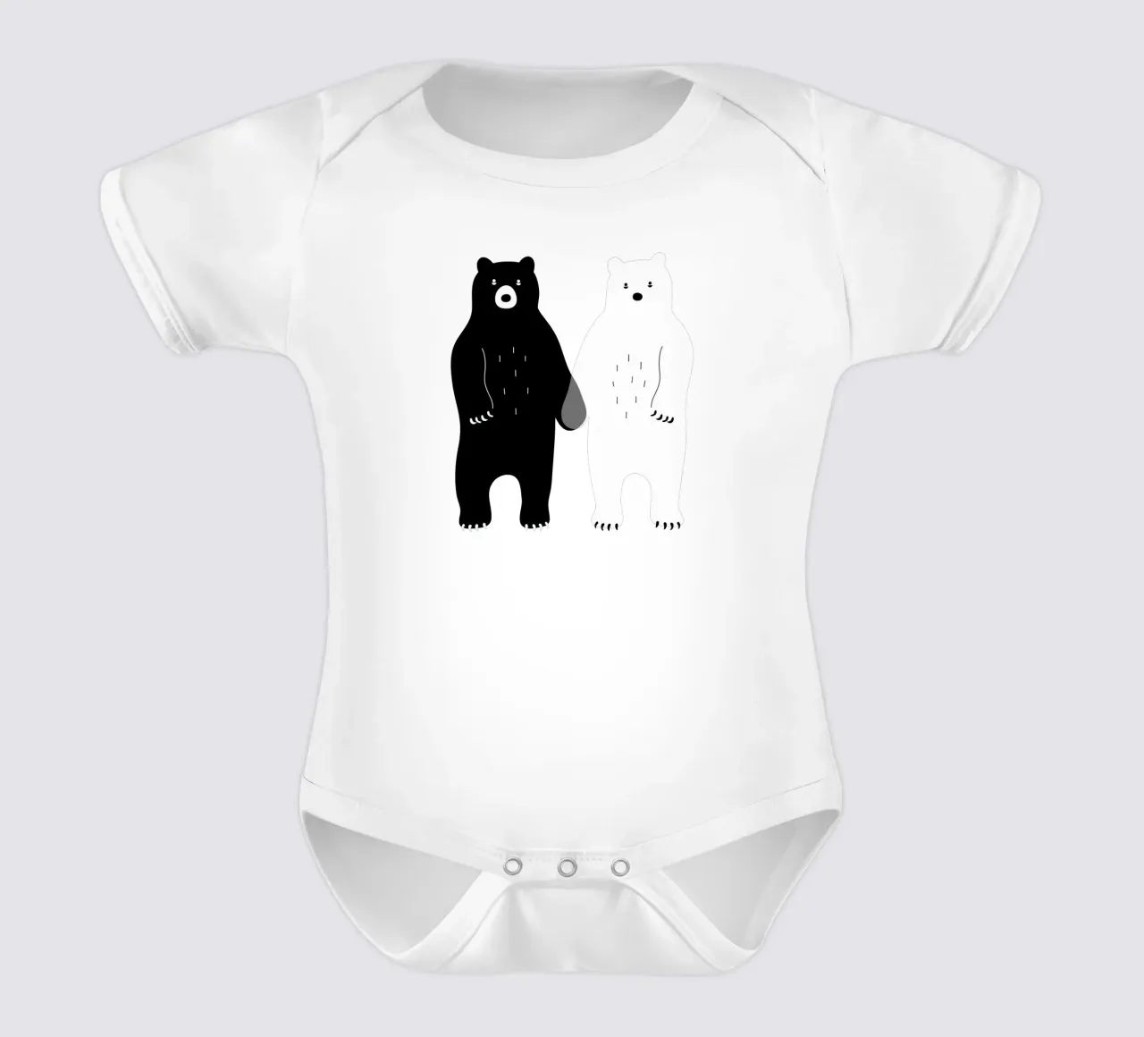 Due orsi body neonato maniche corte da Andy Westface
