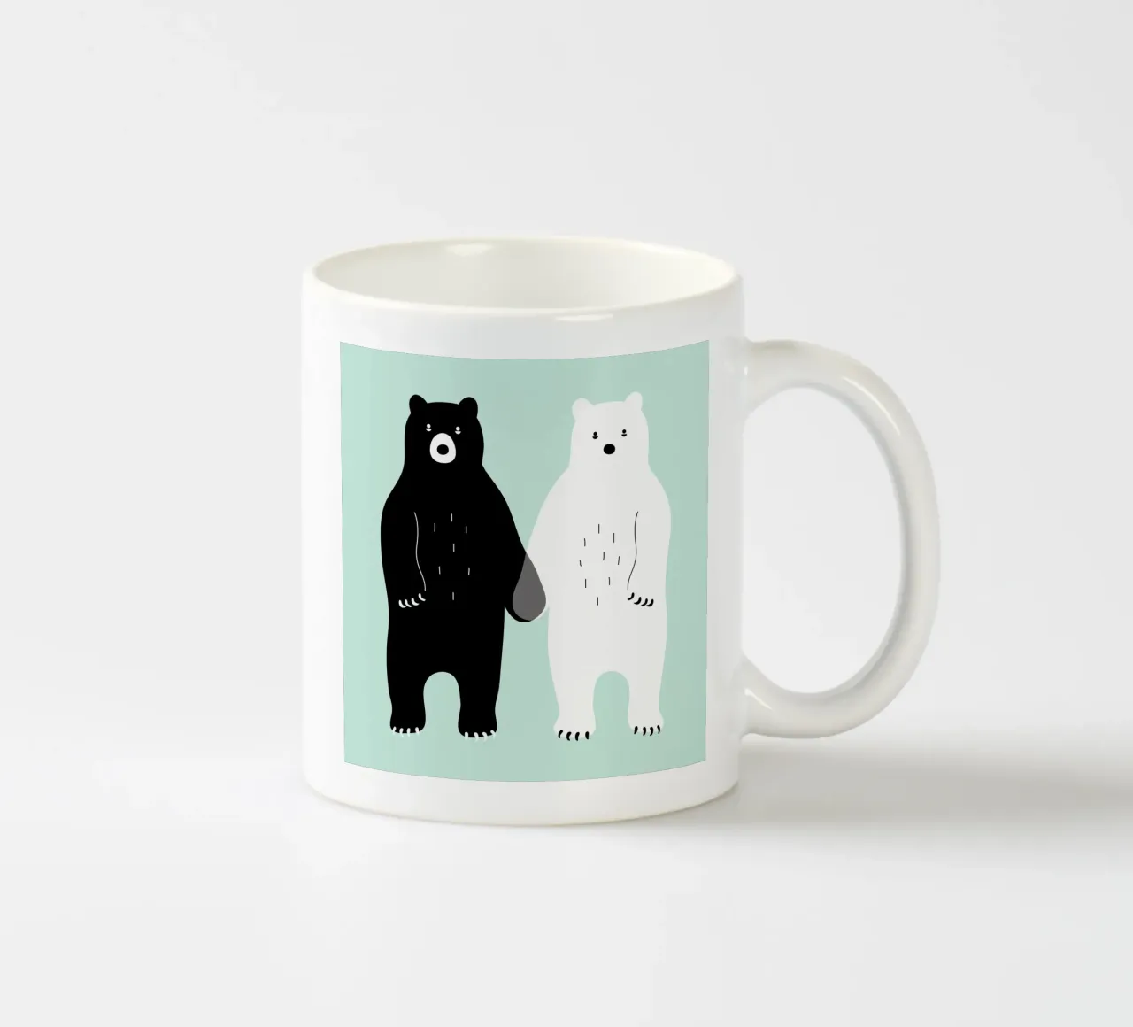 Zwei Bären Keramik Tasse von Andy Westface