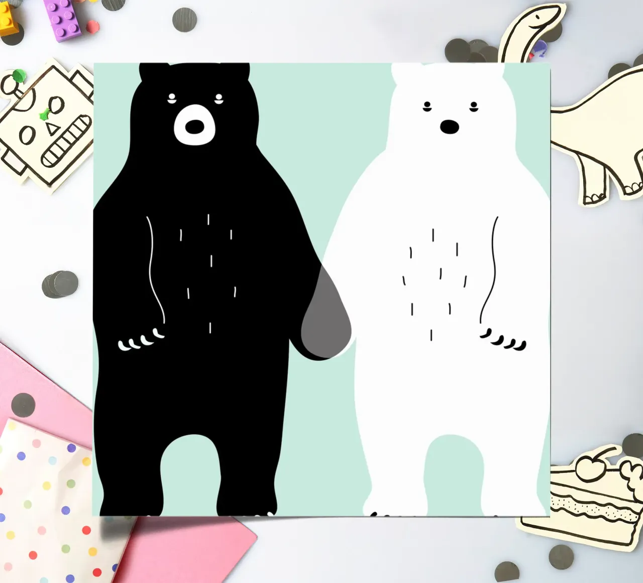 Two Bears sticker sheet by Andy Westface