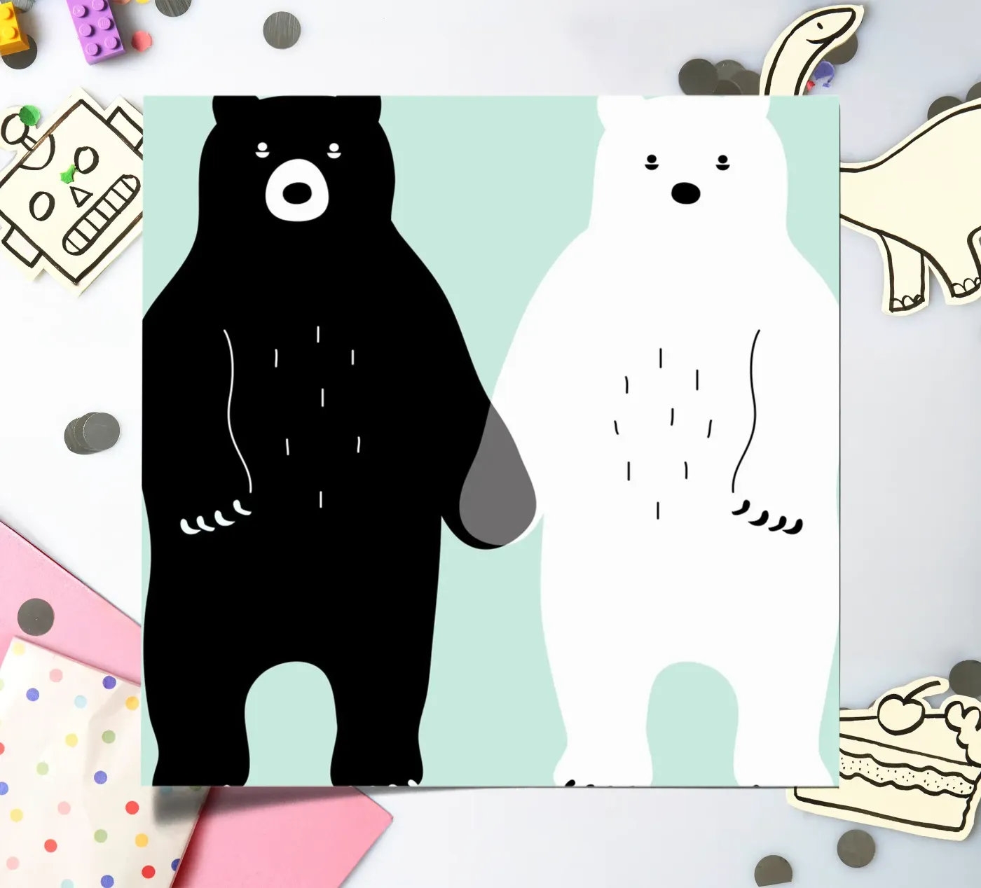 Two Bears sticker sheet by Andy Westface