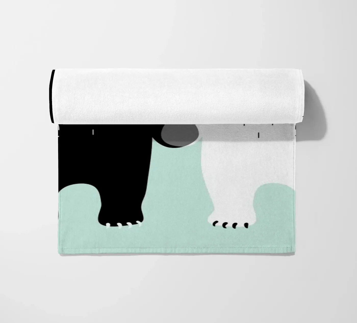 Twee Beren strandhanddoek van Andy Westface