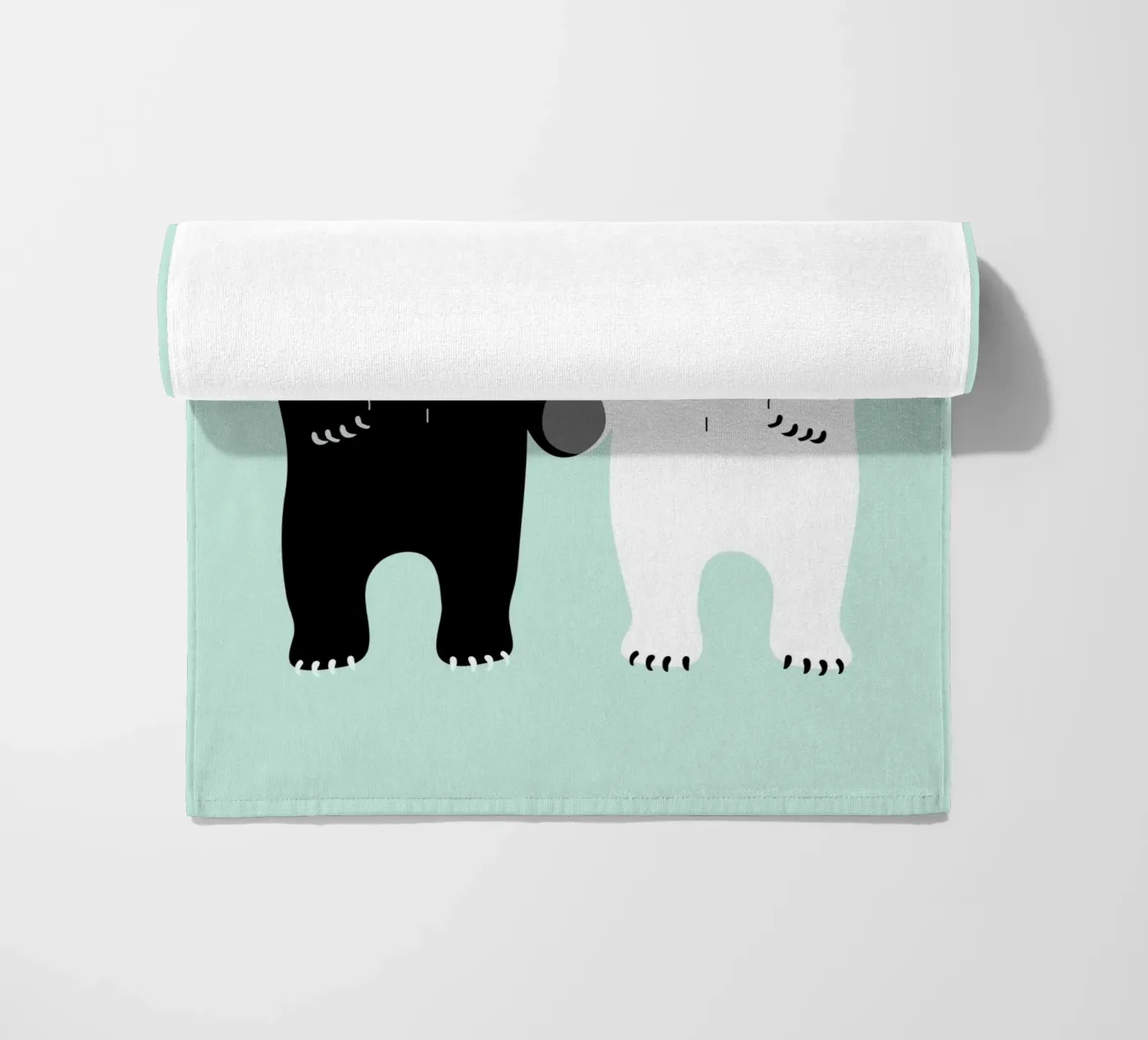Twee Beren strandhanddoek van Andy Westface