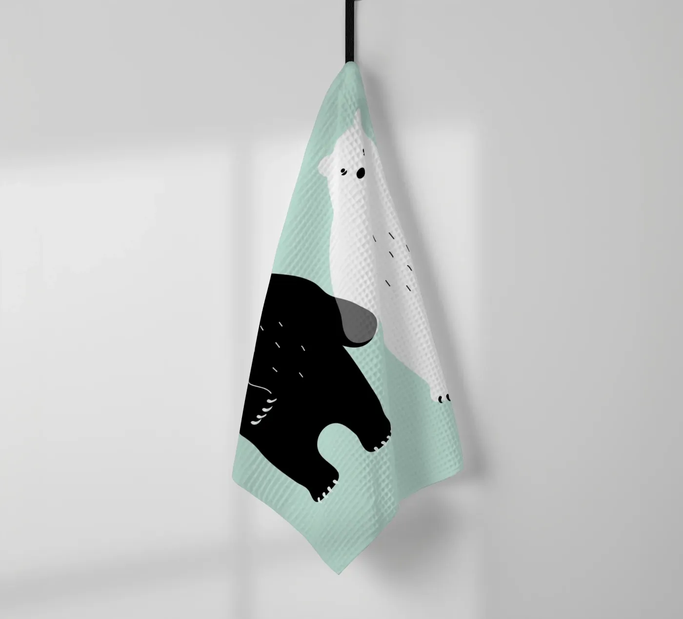 Two Bears tea towel by Andy Westface