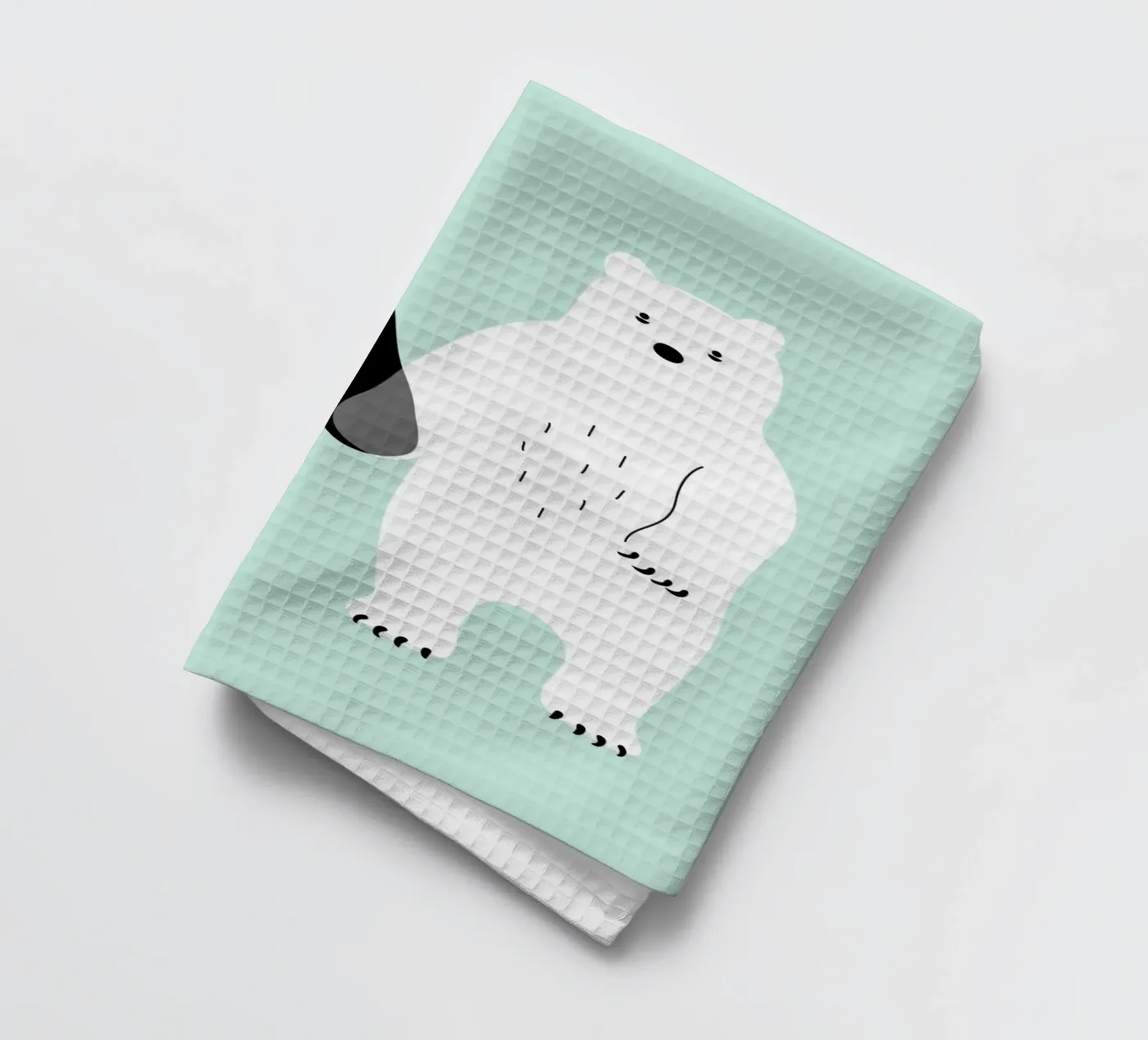 Two Bears tea towel by Andy Westface