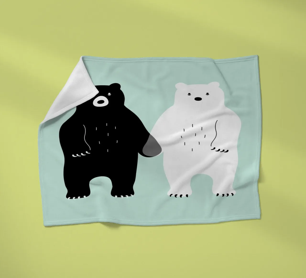 Twee Beren fleecedeken van Andy Westface