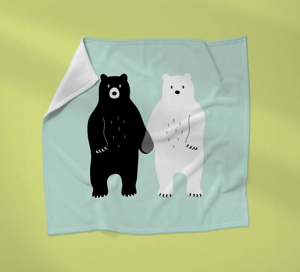 Twee Beren fleecedeken van Andy Westface