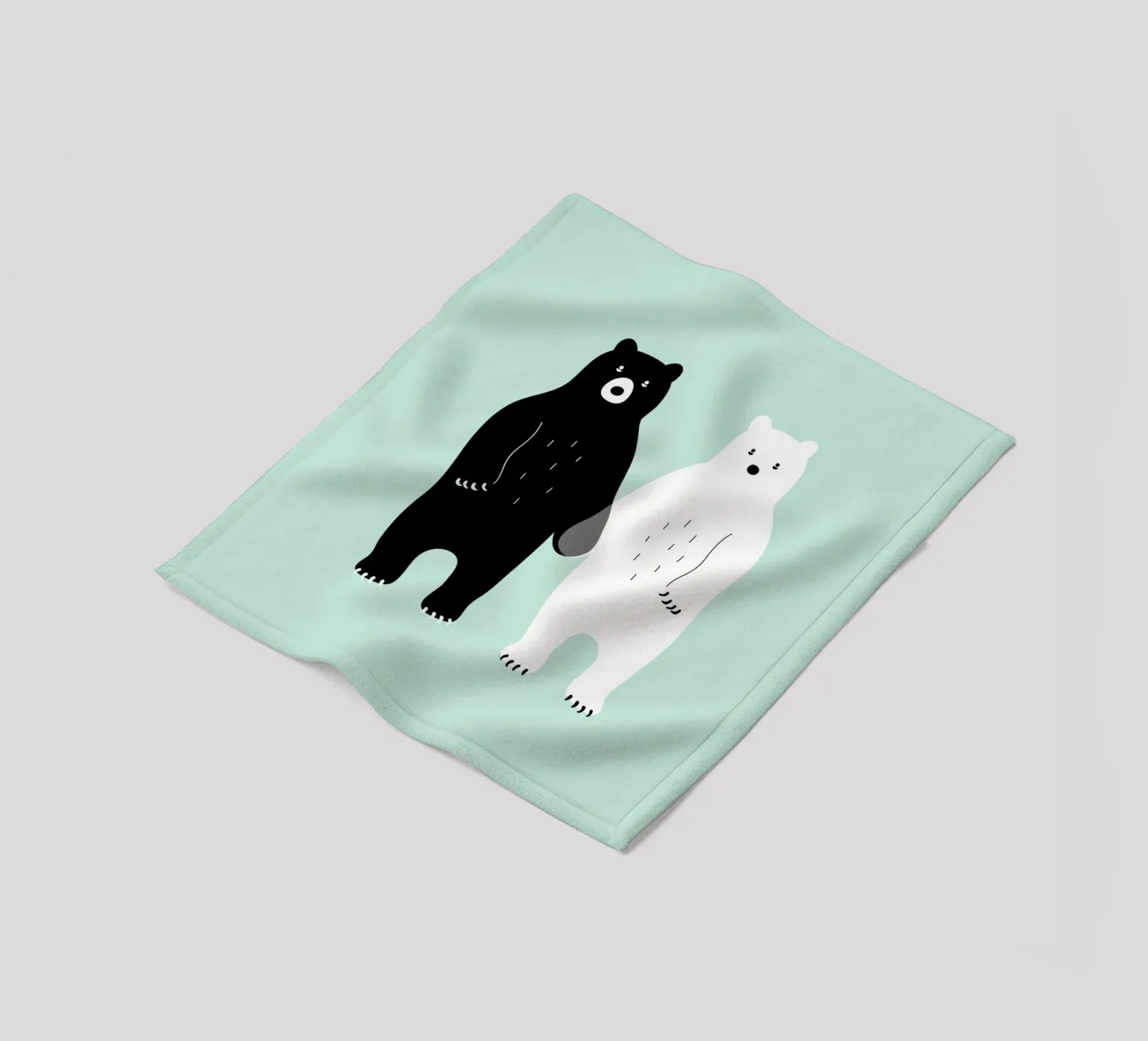Two Bears Fleecedecke von Andy Westface