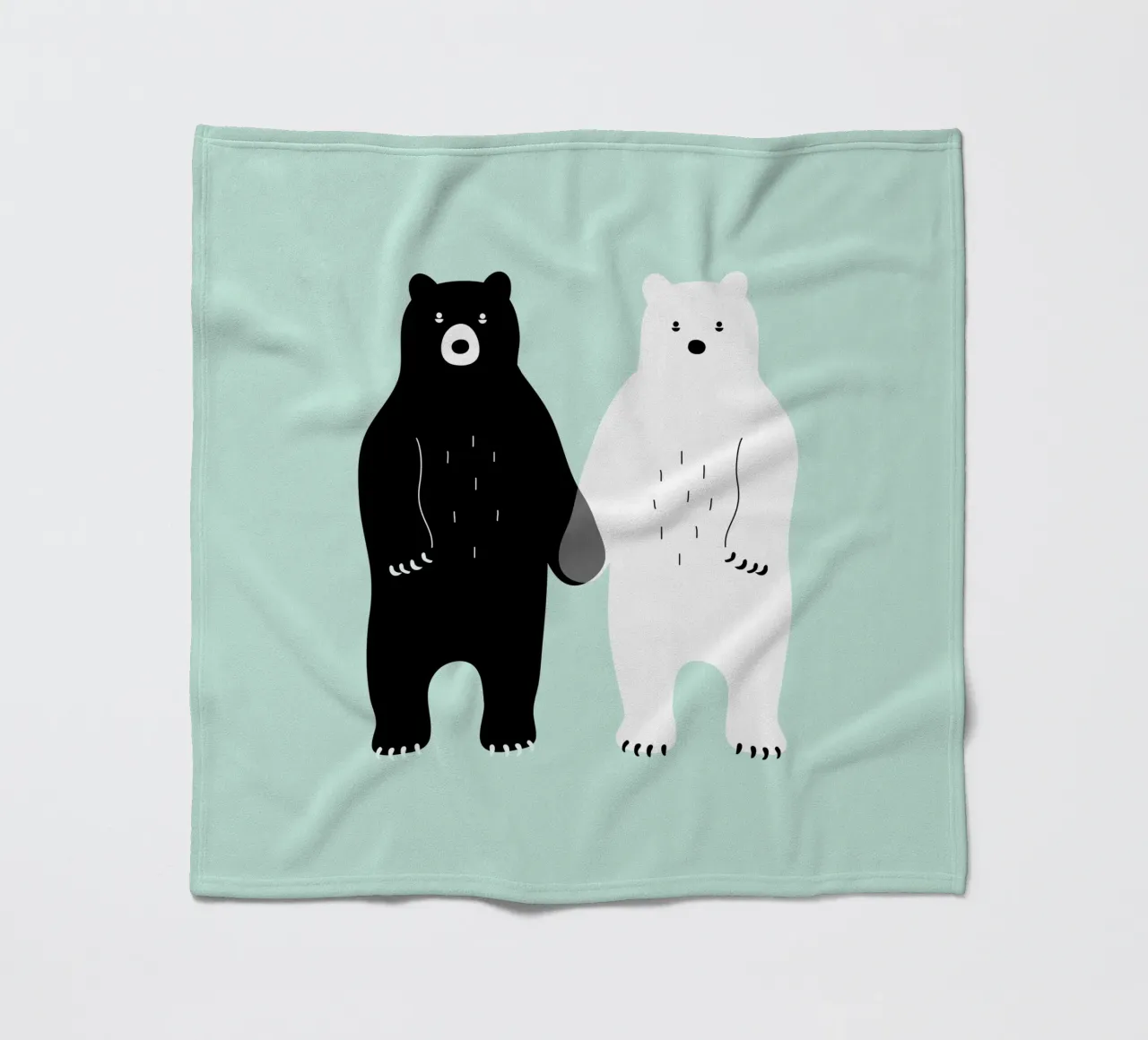 Twee Beren fleecedeken van Andy Westface