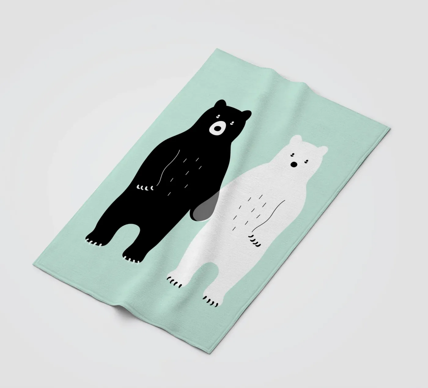 Two Bears Fleecedecke von Andy Westface