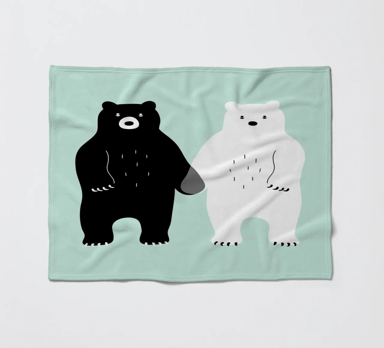 Twee Beren fleecedeken van Andy Westface