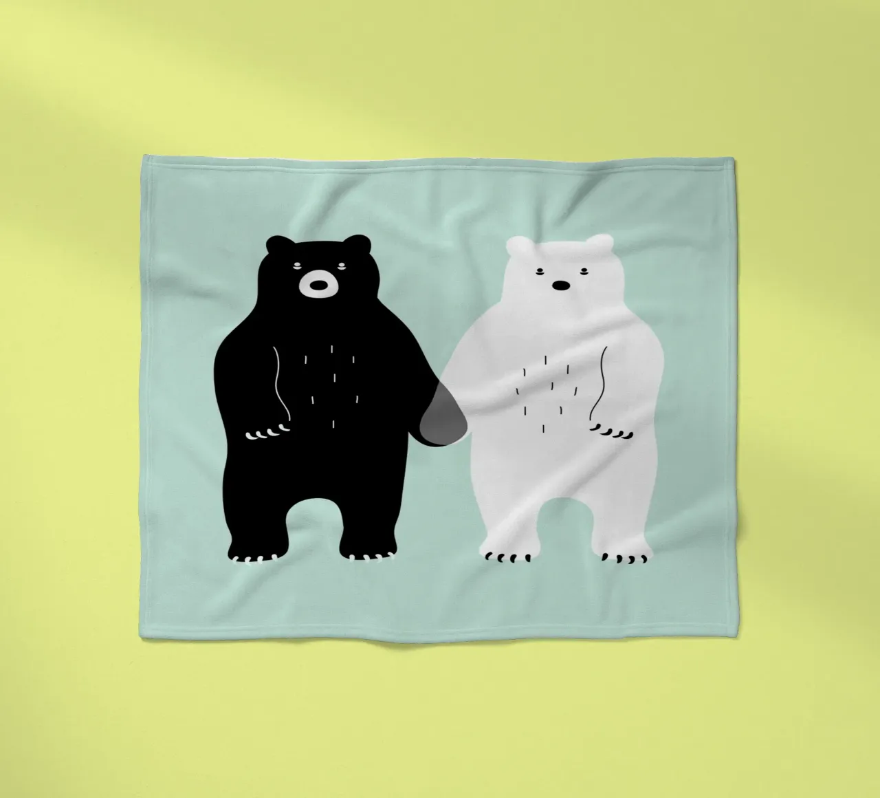 Twee Beren fleecedeken van Andy Westface