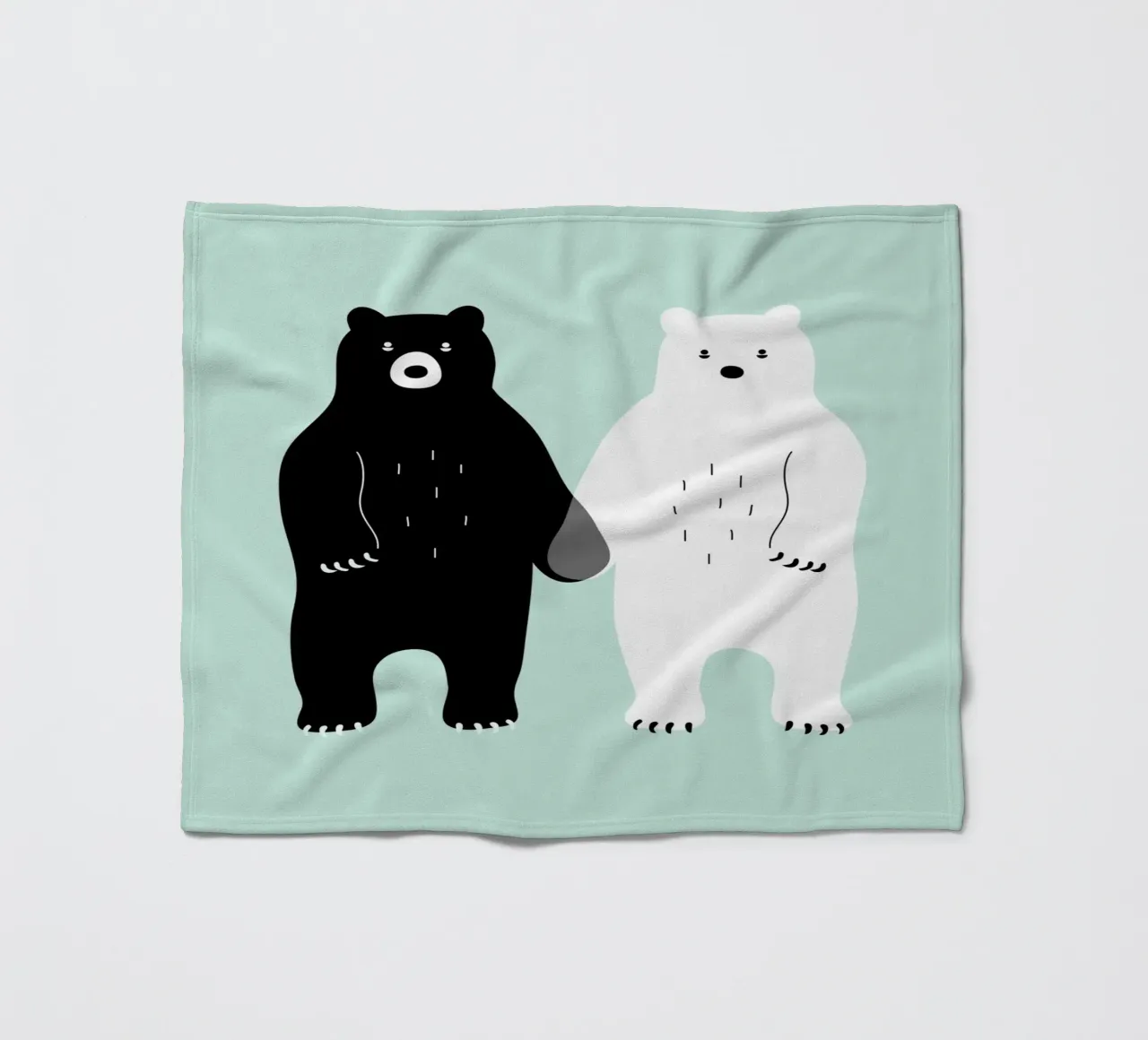 Twee Beren fleecedeken van Andy Westface