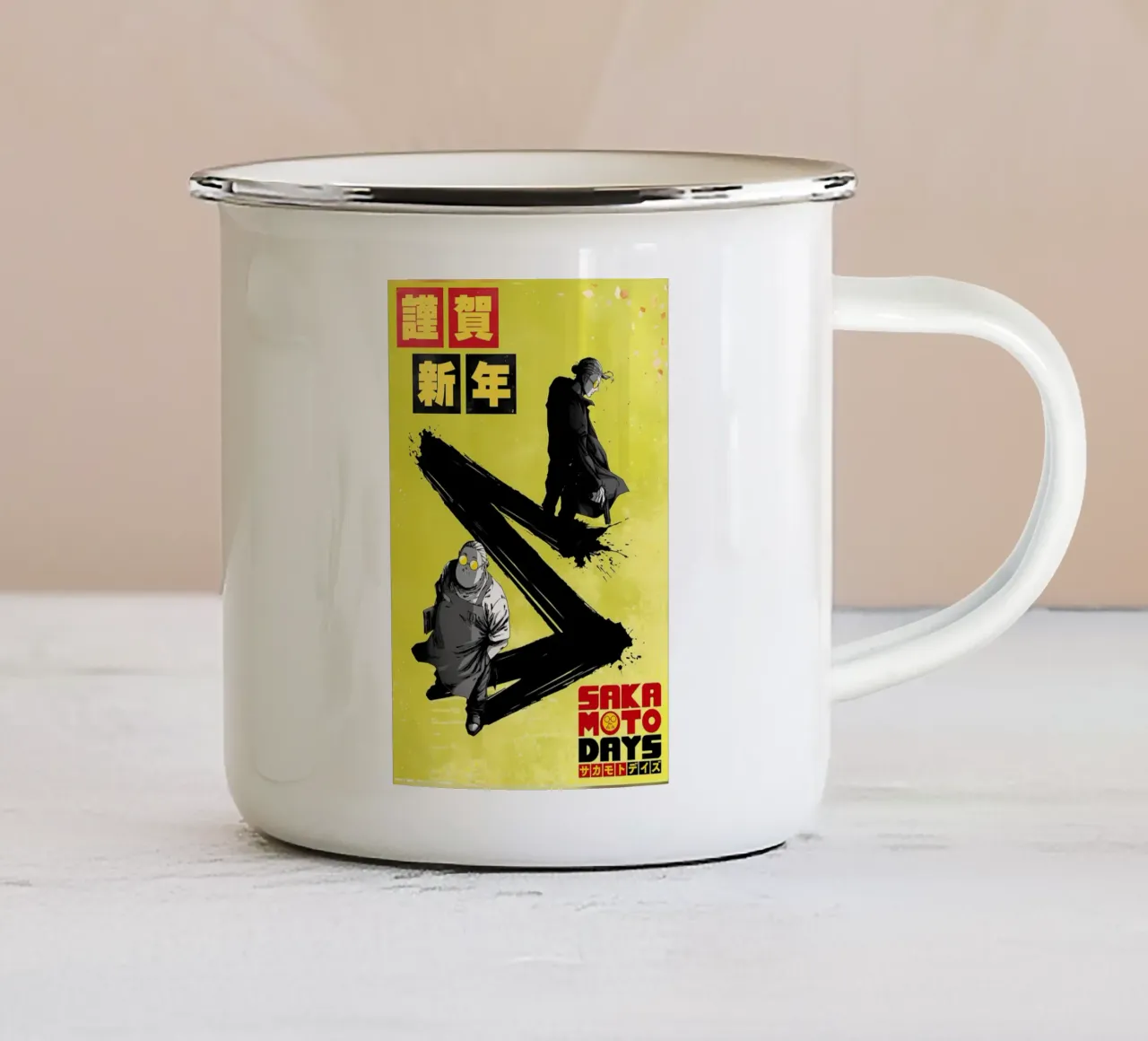 giorni sakamoto tazza in smalto da Manh beo
