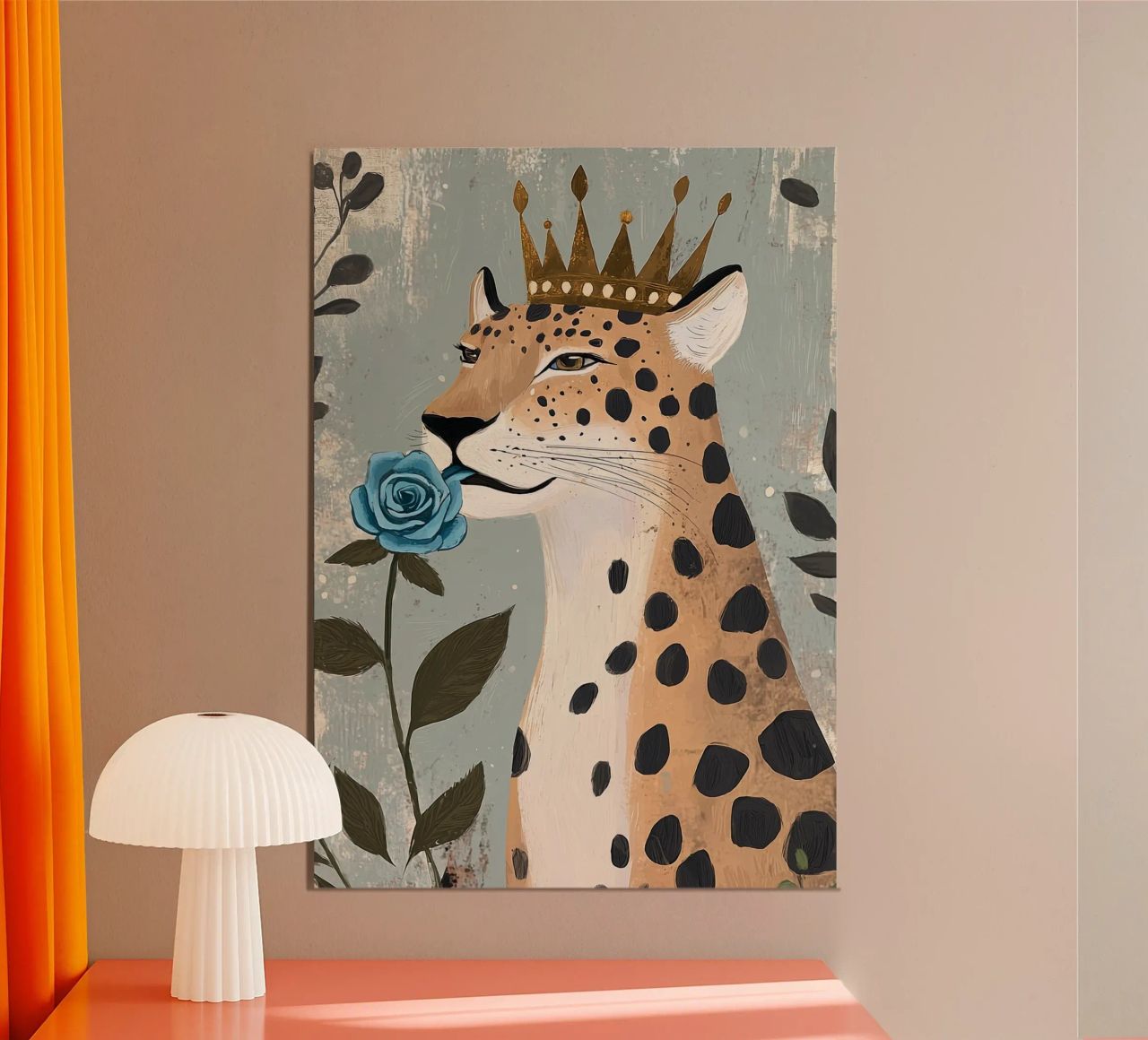 Gepard Poster, Abstrakte Boho Moderne Wandkunst für Kinderzimmer Poster von Boheme