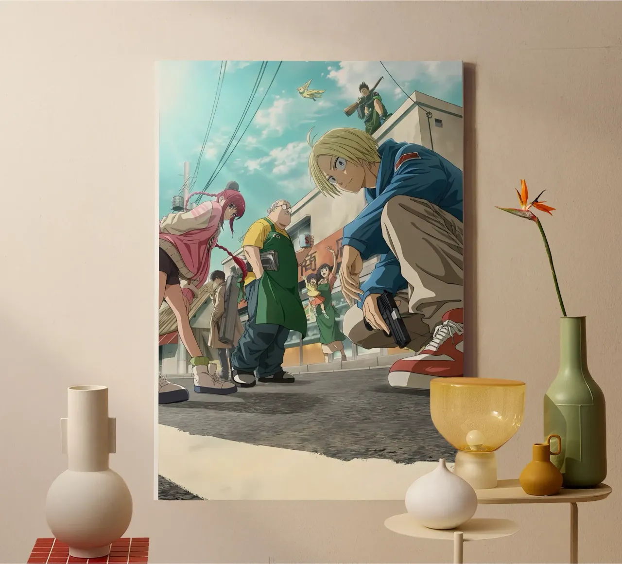 sakamoto days canvas with Floater frame by Manh beo