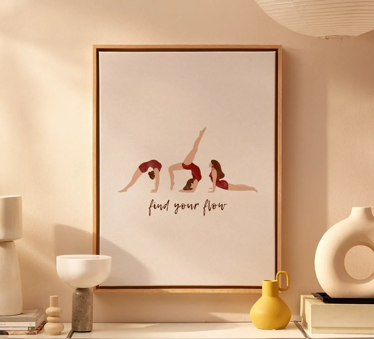 find your flow III canvas with Floater frame by ArtDesign by KBK