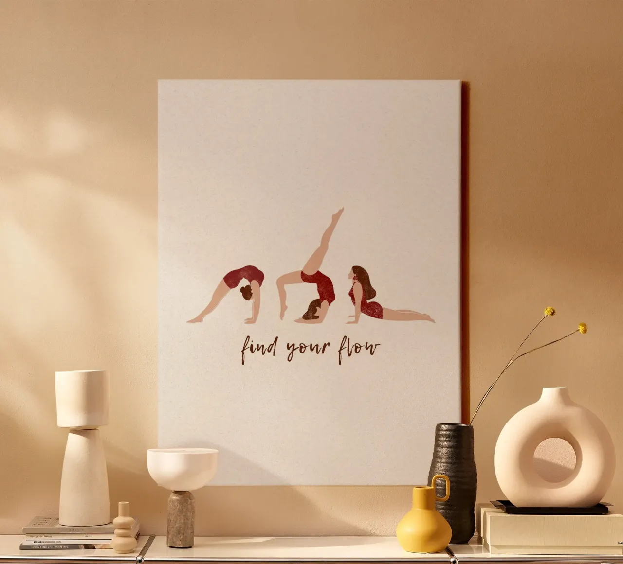 find your flow III canvas with Floater frame by ArtDesign by KBK